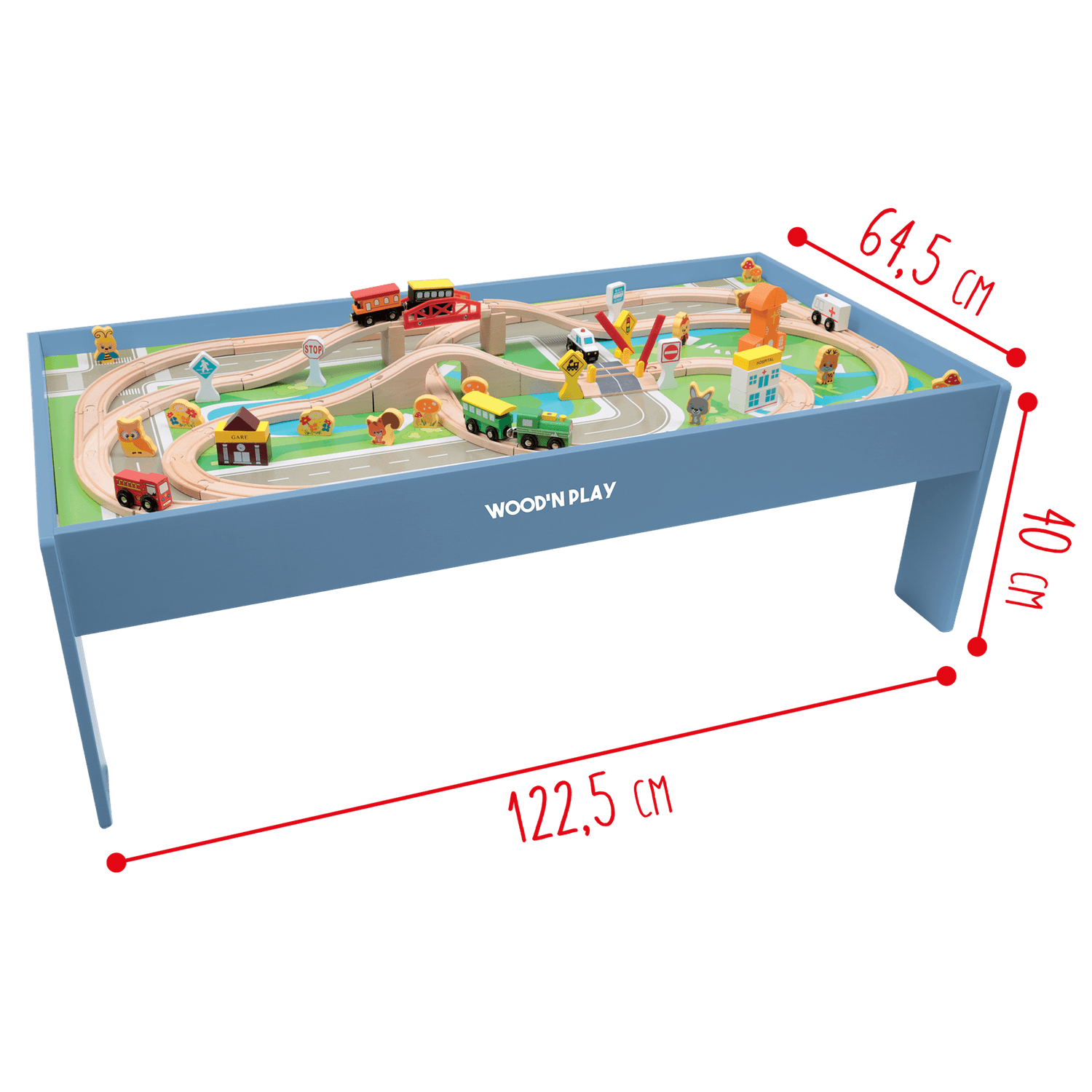 Tavolo gioco con pista treno - WOOD 'N' PLAY