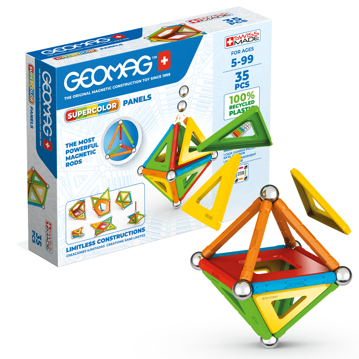 377 geomag supercolor panels recycled 35 pcs - Geomag