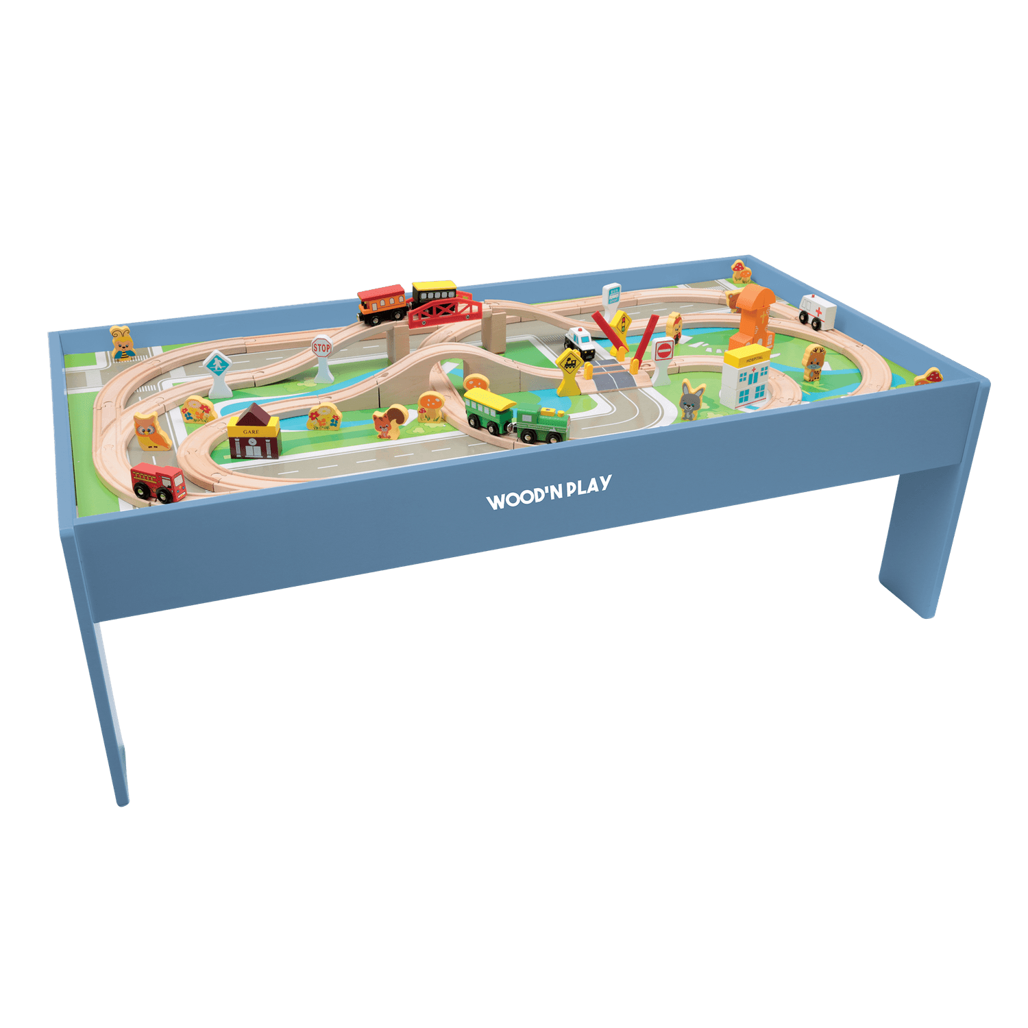 Tavolo gioco con pista treno - WOOD 'N' PLAY