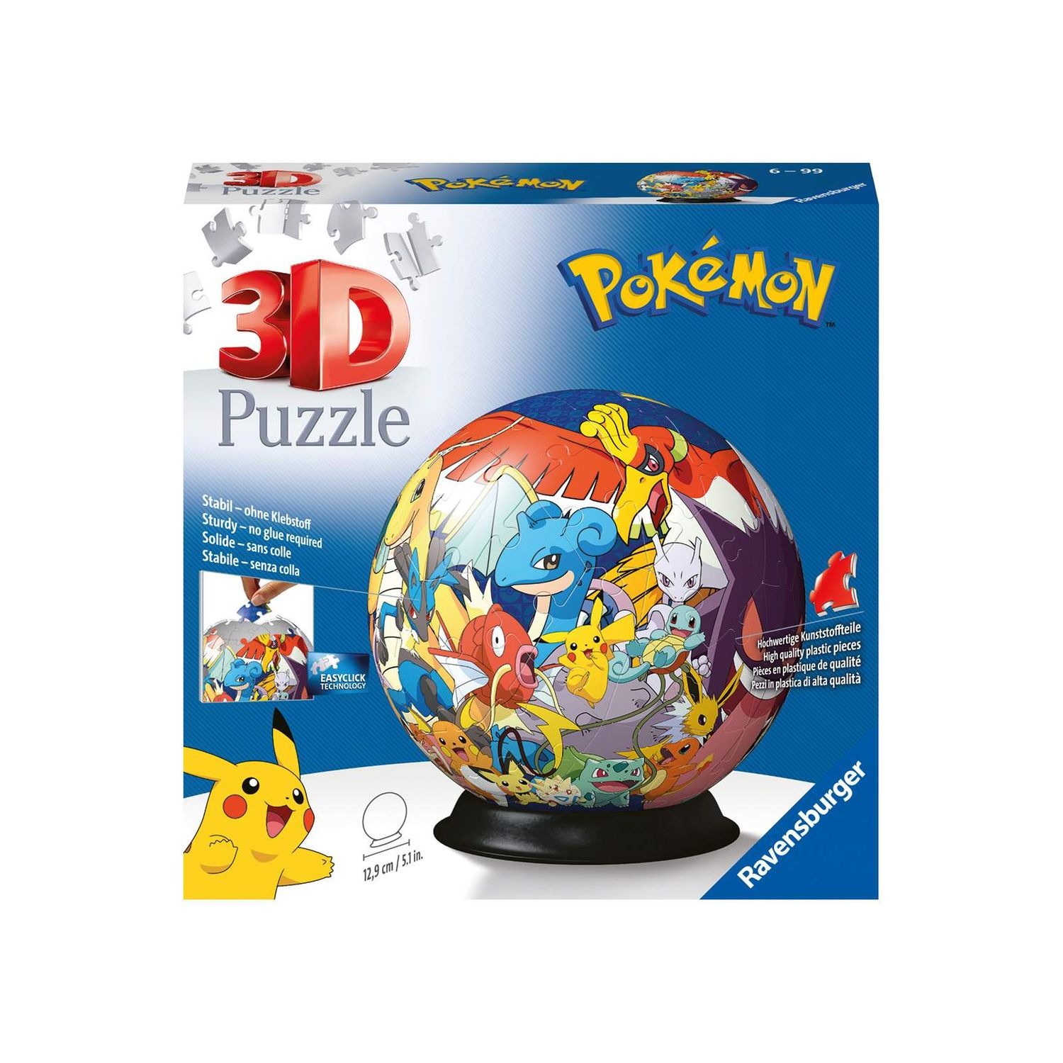 Ravensburger - 3d puzzle personaggi pokémon, 72 pezzi, 6+ anni - POKEMON, RAVENSBURGER, RAVENSBURGER 3D PUZZLE