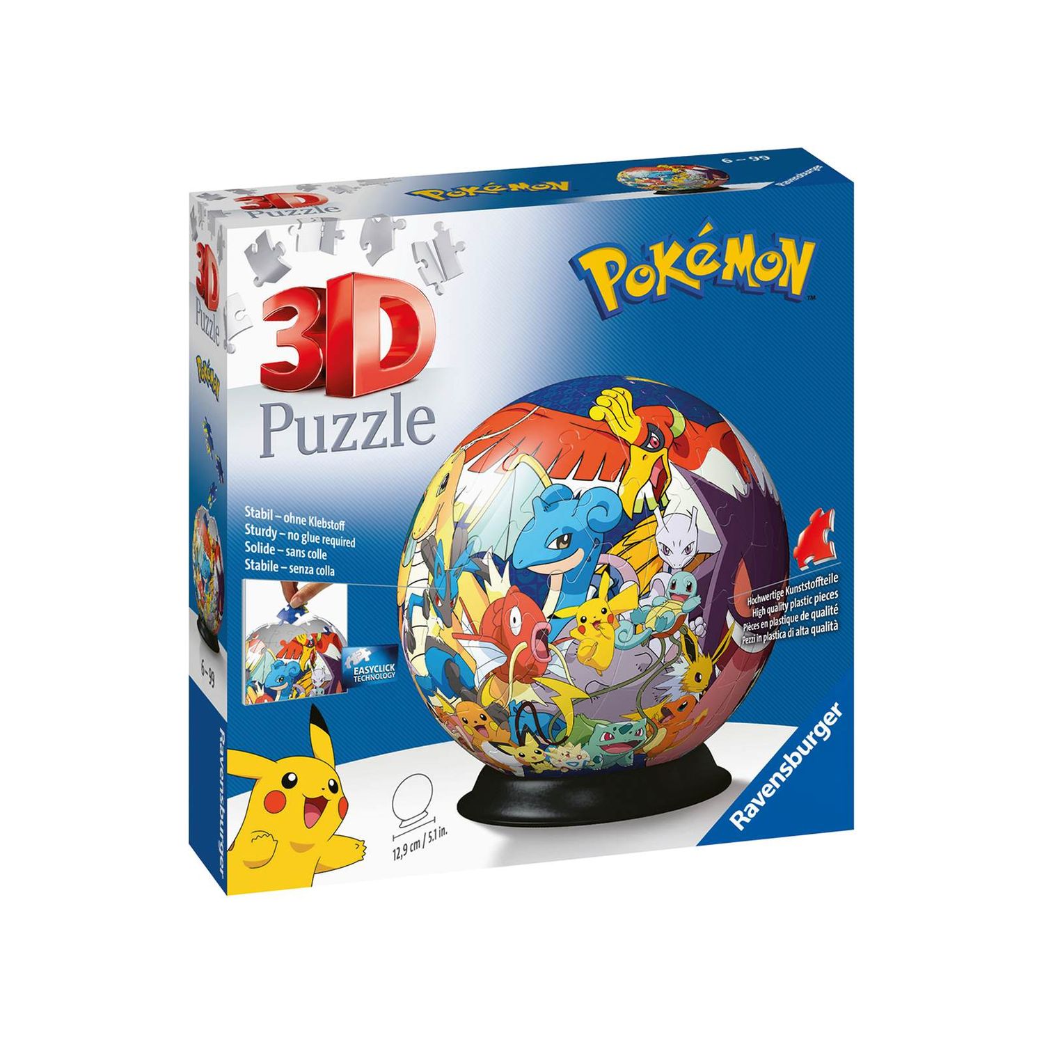 Ravensburger - 3d puzzle personaggi pokémon, 72 pezzi, 6+ anni - POKEMON, RAVENSBURGER, RAVENSBURGER 3D PUZZLE