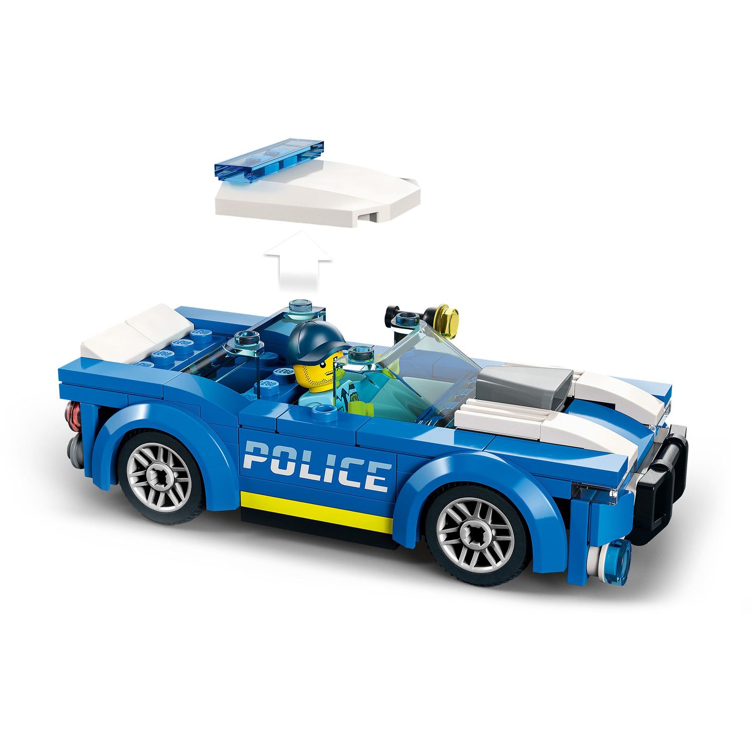 Lego city police auto della polizia, set di costruzione con minifigure e macchina giocattolo per bambini di 5+ anni, 60312 - LEGO CITY, Lego