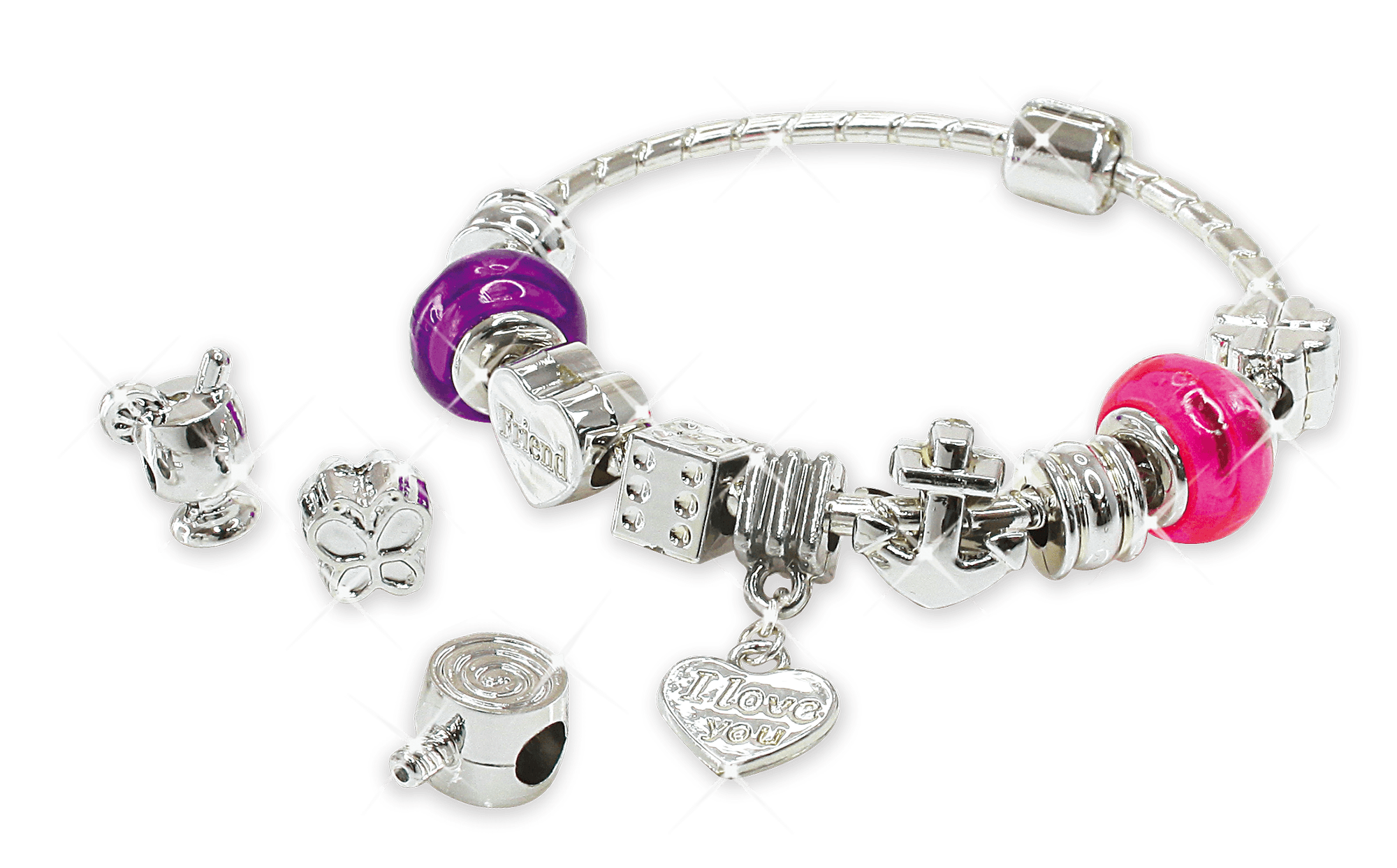 Bracciale 12 ciondoli - MISS FASHION