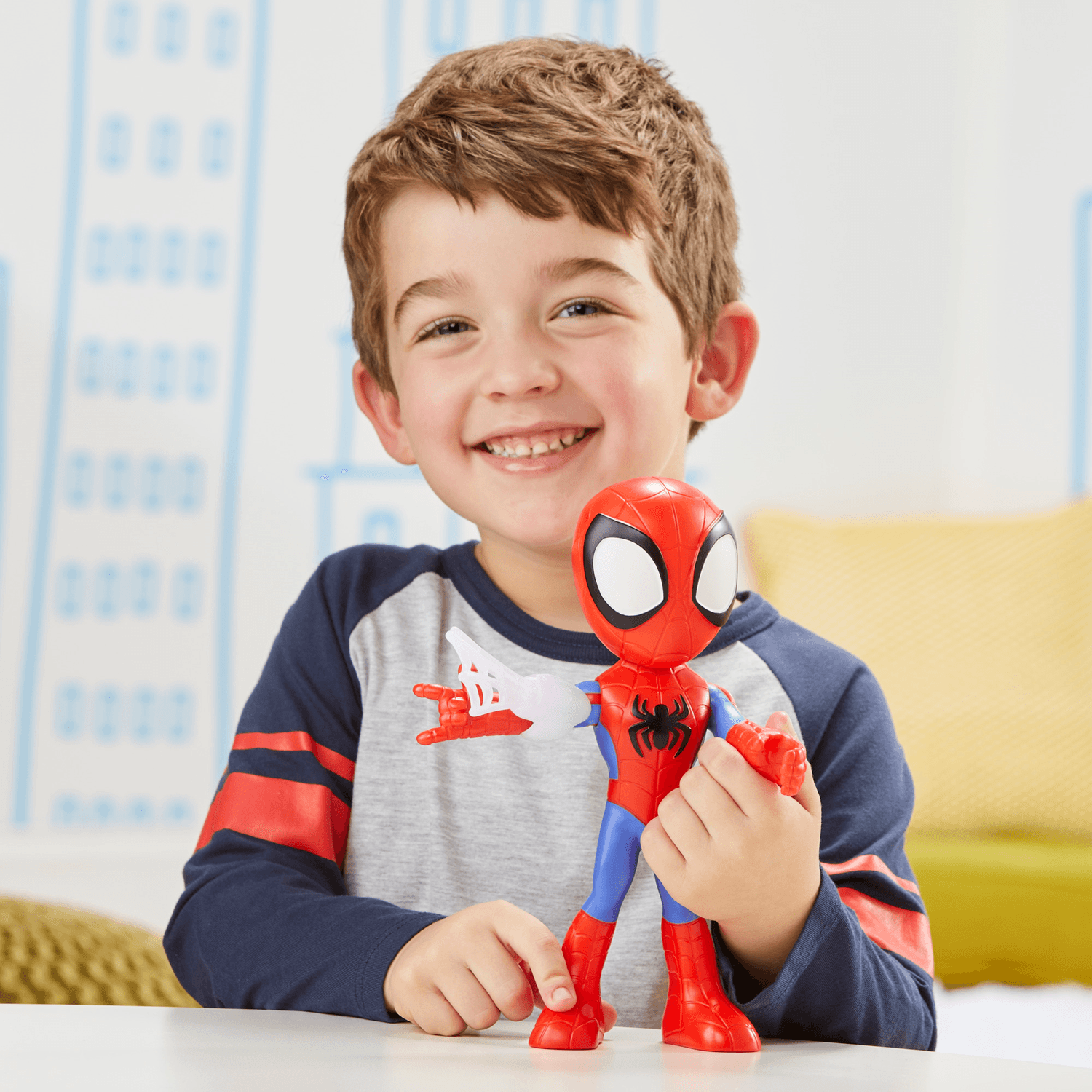 Hasbro spidey e i suoi fantastici amici - mega spidey, action figure da 22,5 cm, giocattolo per età prescolare, dai 3 anni in su - SPIDEY, MARVEL