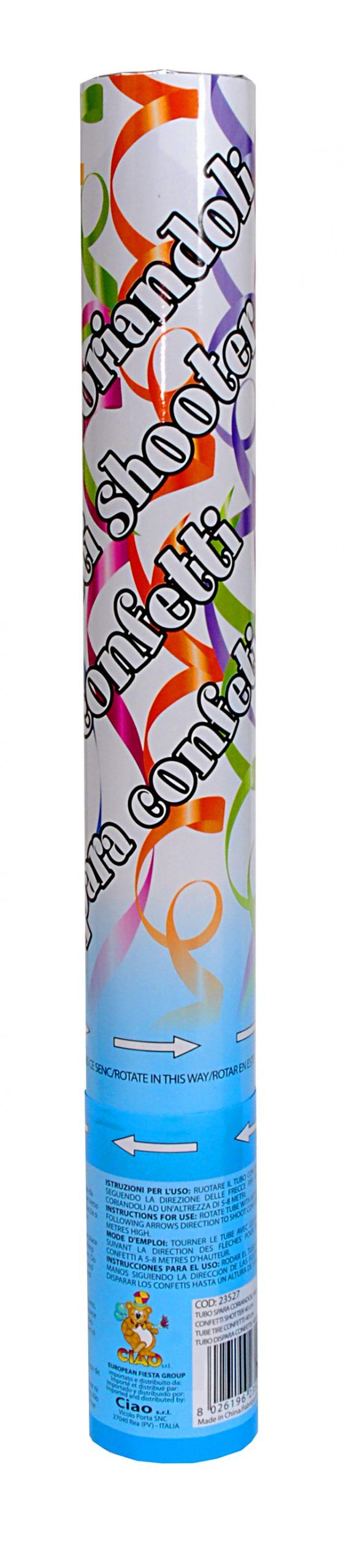 Tubo sparacoriandoli multicolore - 