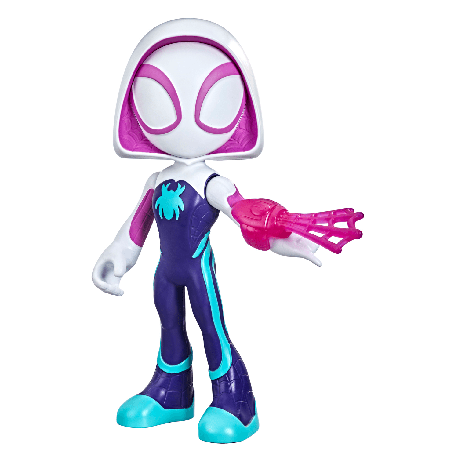Hasbro spidey e i suoi fantastici amici - mega ghost-spider, action figure da 22,5 cm, dai 3 anni in su - SPIDEY, MARVEL