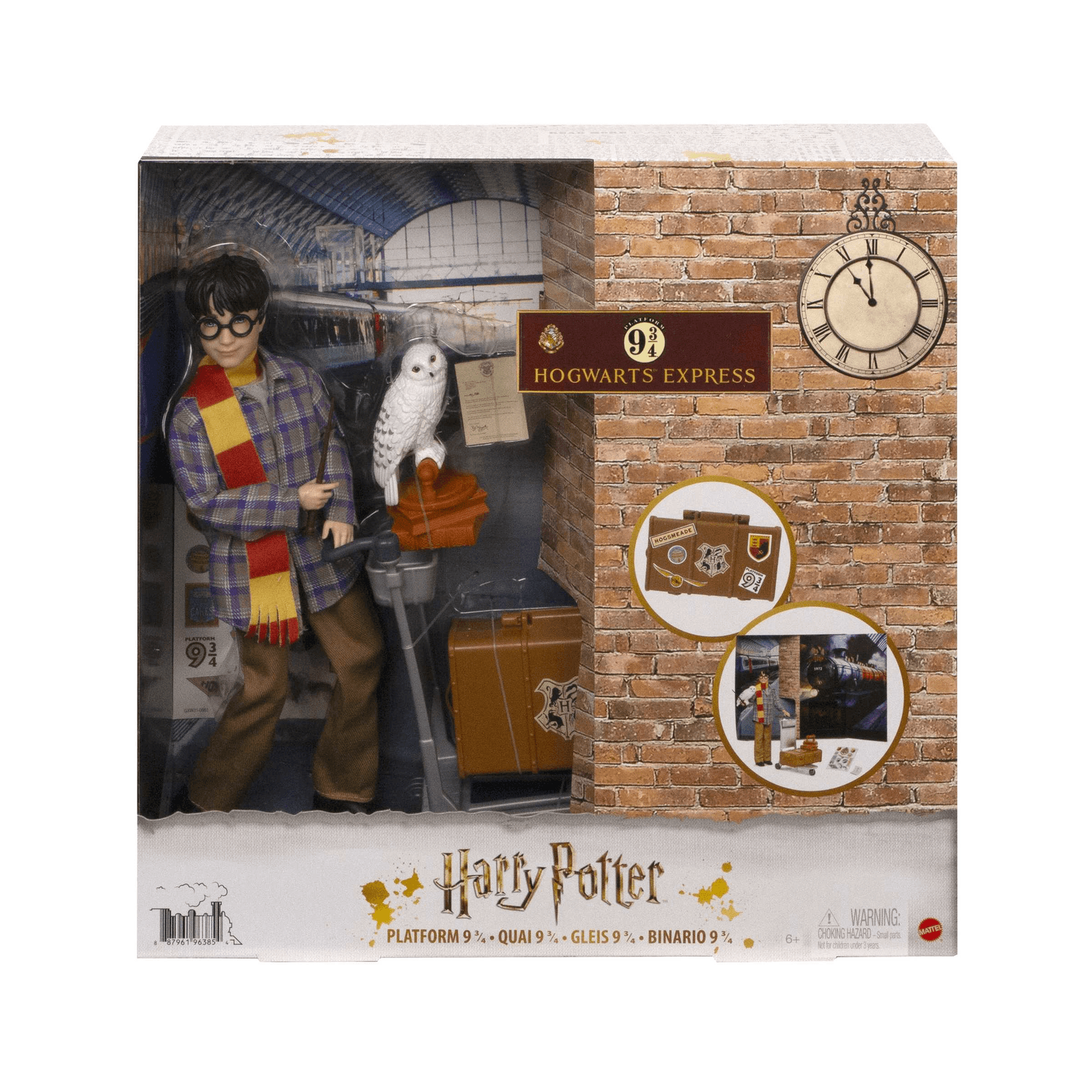 Harry potter, personaggio harry binario 9 3/4 da collezione con edvige e accessori; giocattolo per bambini 6+ anni, gxw31 - Harry Potter