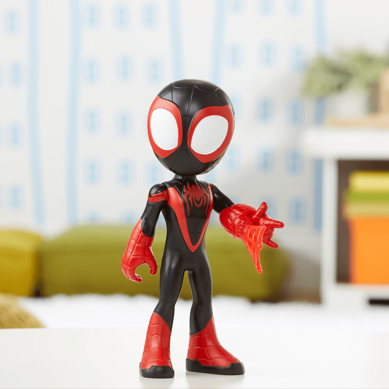Hasbro spidey e i suoi fantastici amici - mega miles morales, action figure da 22,5 cm, dai 3 anni in su - SPIDEY, MARVEL