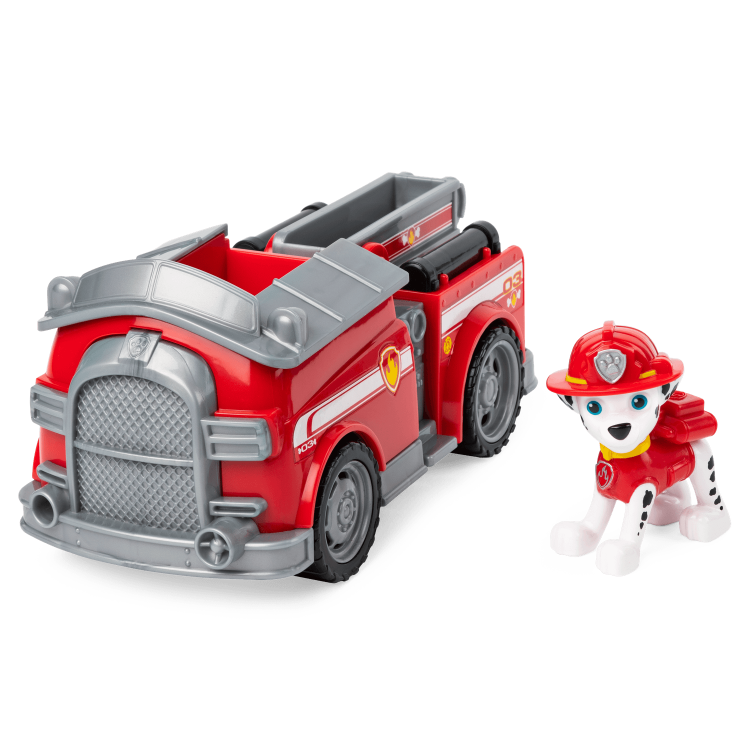  paw patrol, camion dei pompieri di marshall con personaggio - Paw Patrol