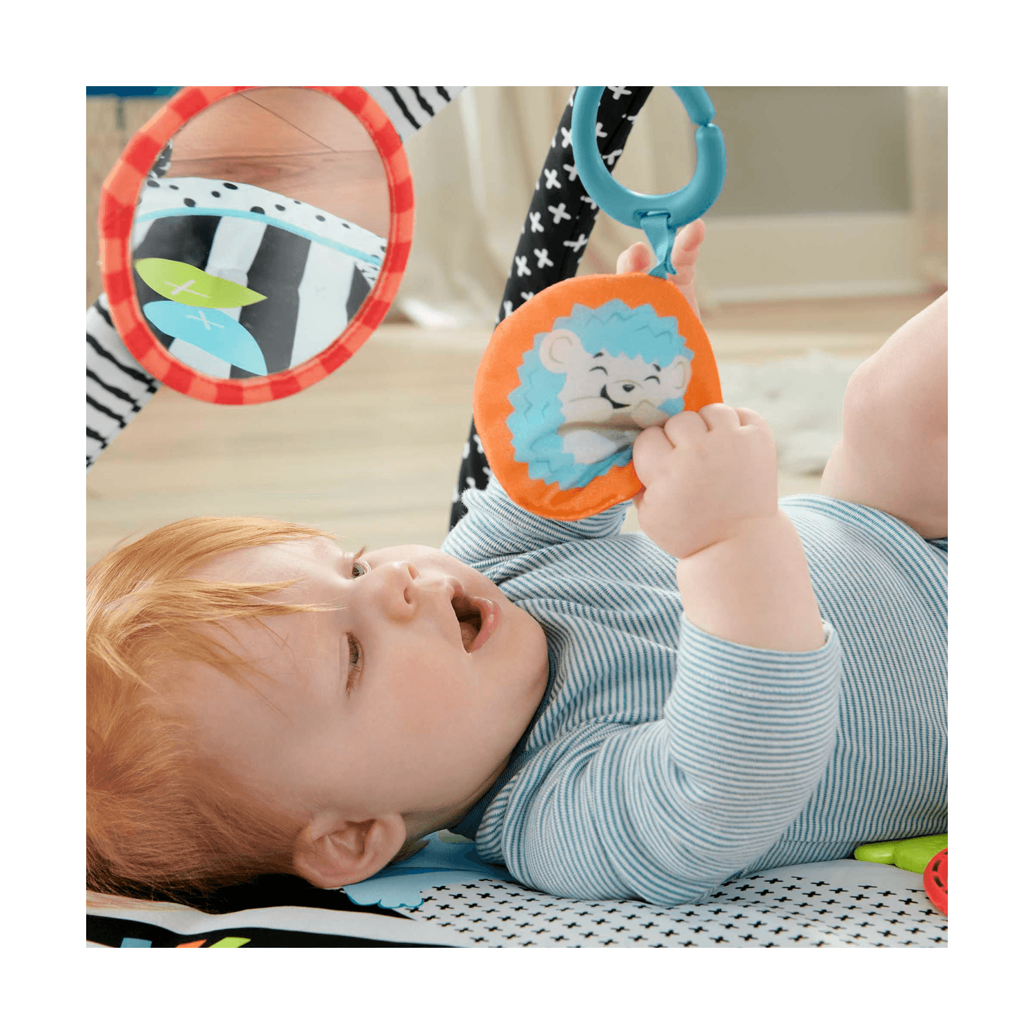 Fisher-price-palestrina luci e suoni degli amici animali 3 in 1, tappetino attività per il gioco a pancia in su o distesi sul pancino, giocattolo per neonati 0+ mesi, hbp41 - FISHER-PRICE