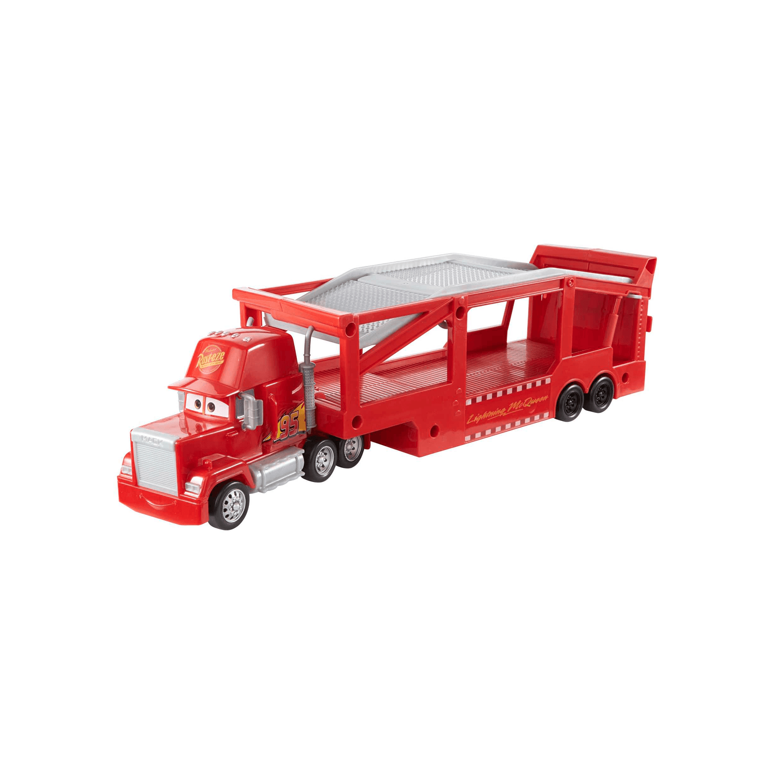 Disney pixar cars mack trasportatore, camion da 33 cm con rampa per trasportare 12 macchinine - Cars, Disney