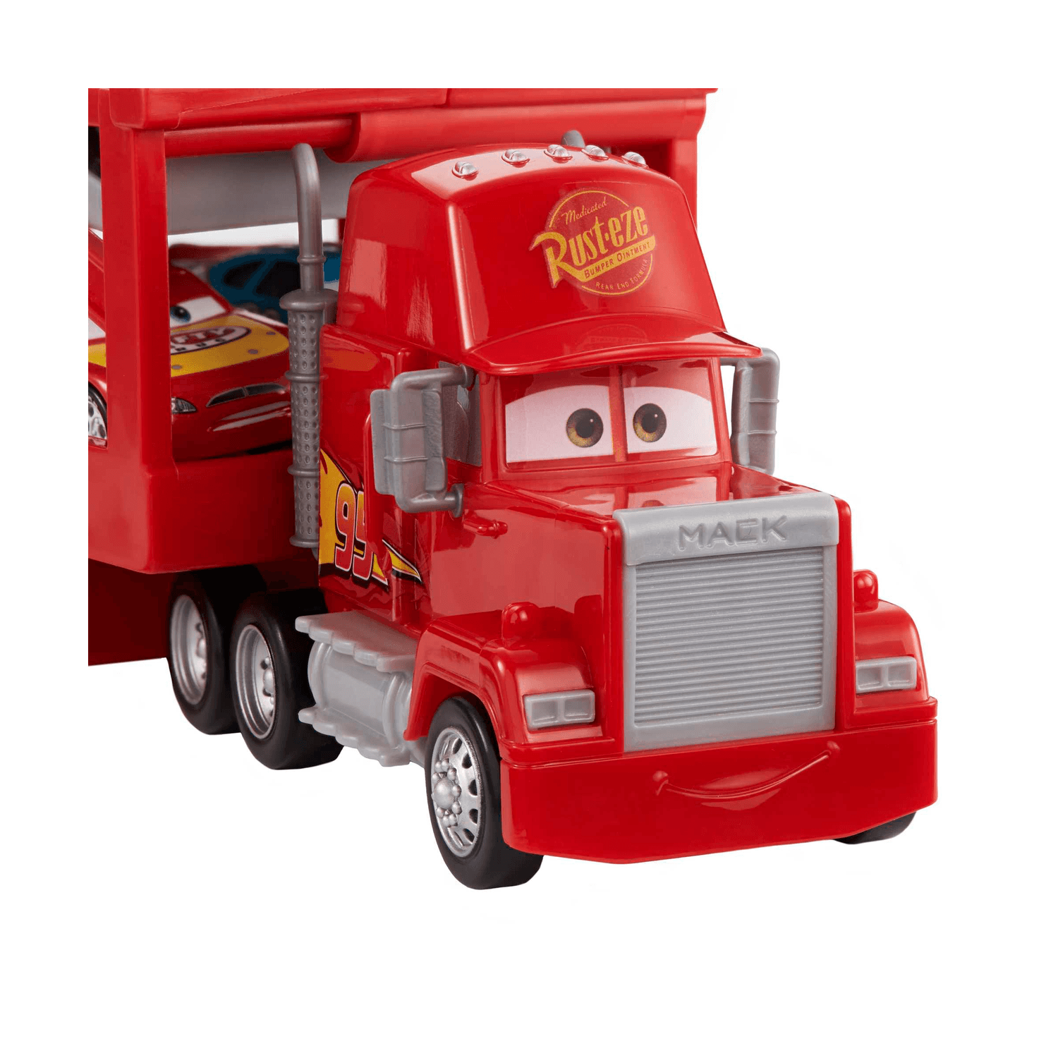 Disney pixar cars mack trasportatore, camion da 33 cm con rampa per trasportare 12 macchinine - Cars, Disney