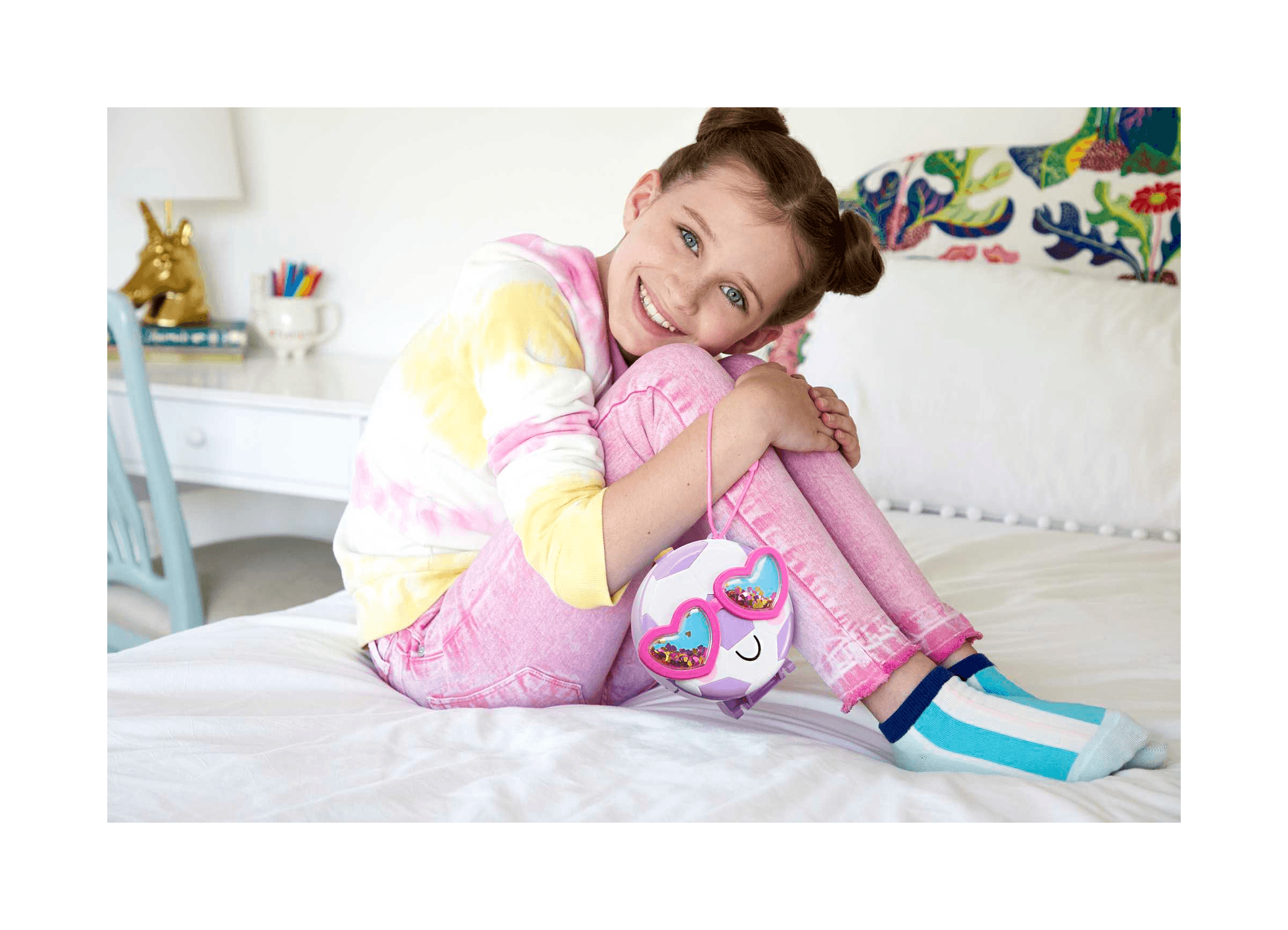 Polly pocket - cofanetto partita di calcio con accessori, giocattolo per bambini 4+ anni, hcg14 - Polly Pocket