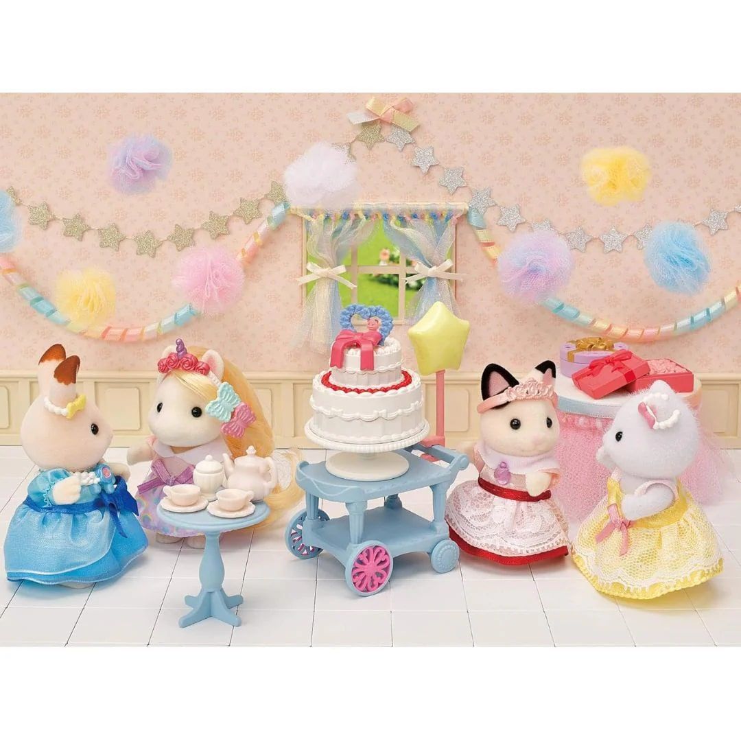 Sylvanian families – set party - ragazza gatto tuxedo - SYLVANIAN FAMILIES