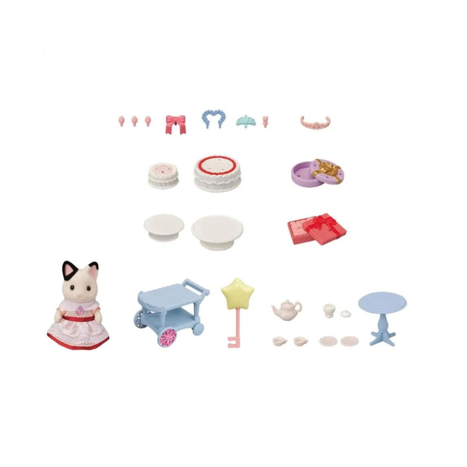 Sylvanian families – set party - ragazza gatto tuxedo - SYLVANIAN FAMILIES