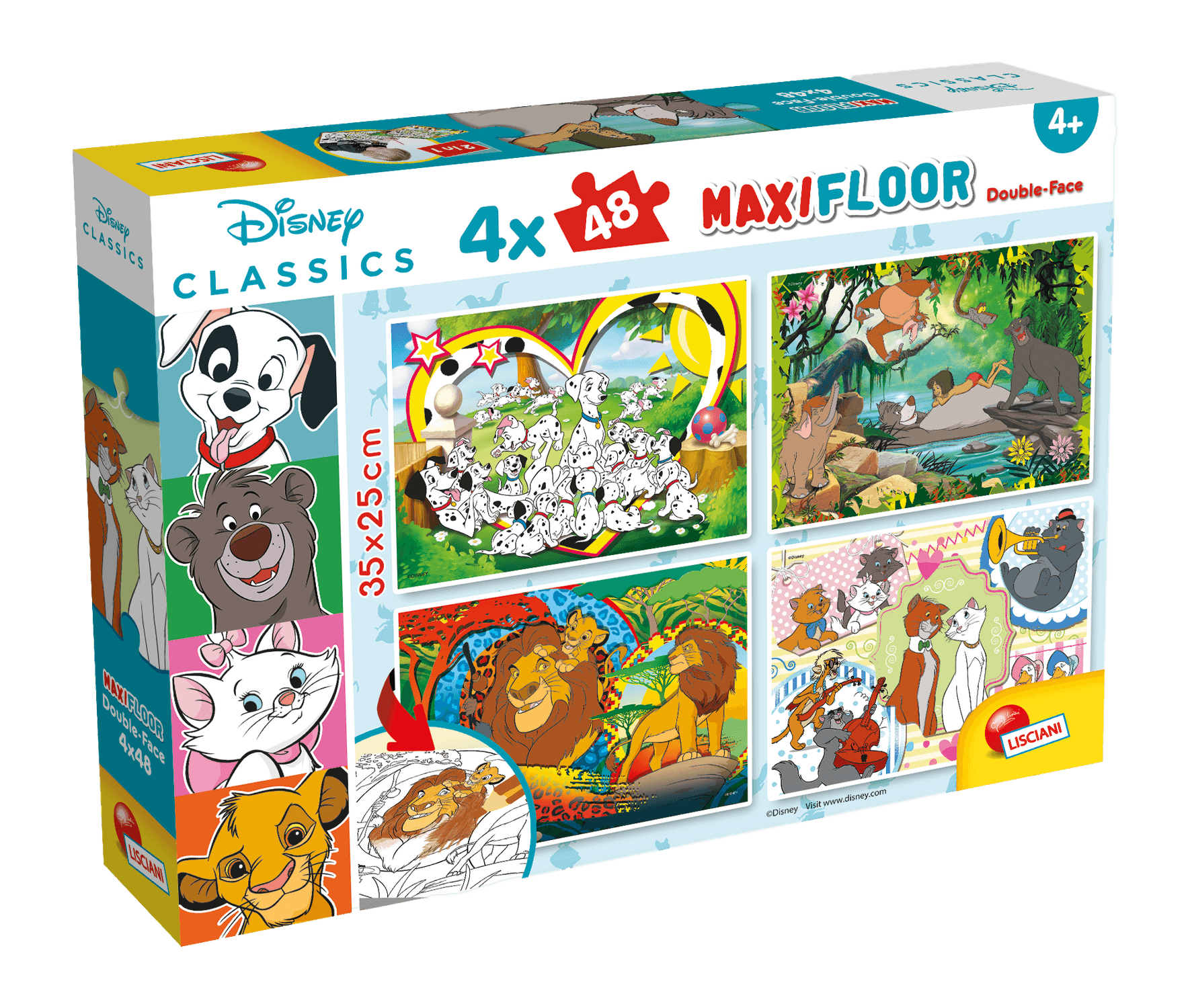 Disney puzzle maxifloor 4 x 48 classic misto - LISCIANI, Disney