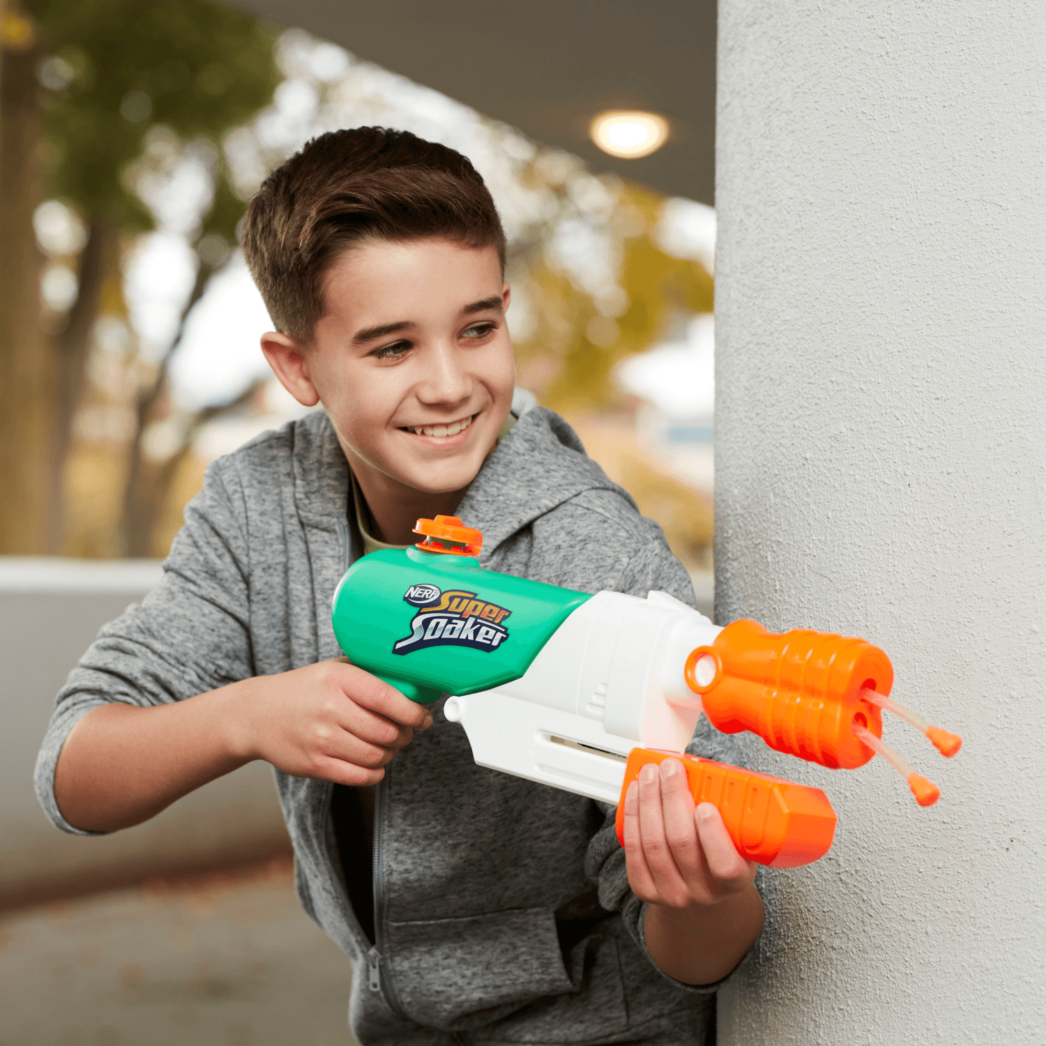 Nerf super soaker - hydro frenzy, blaster ad acqua 3-in-1, con bocchetta regolabile e 2 tubi lancia-acqua - NERF