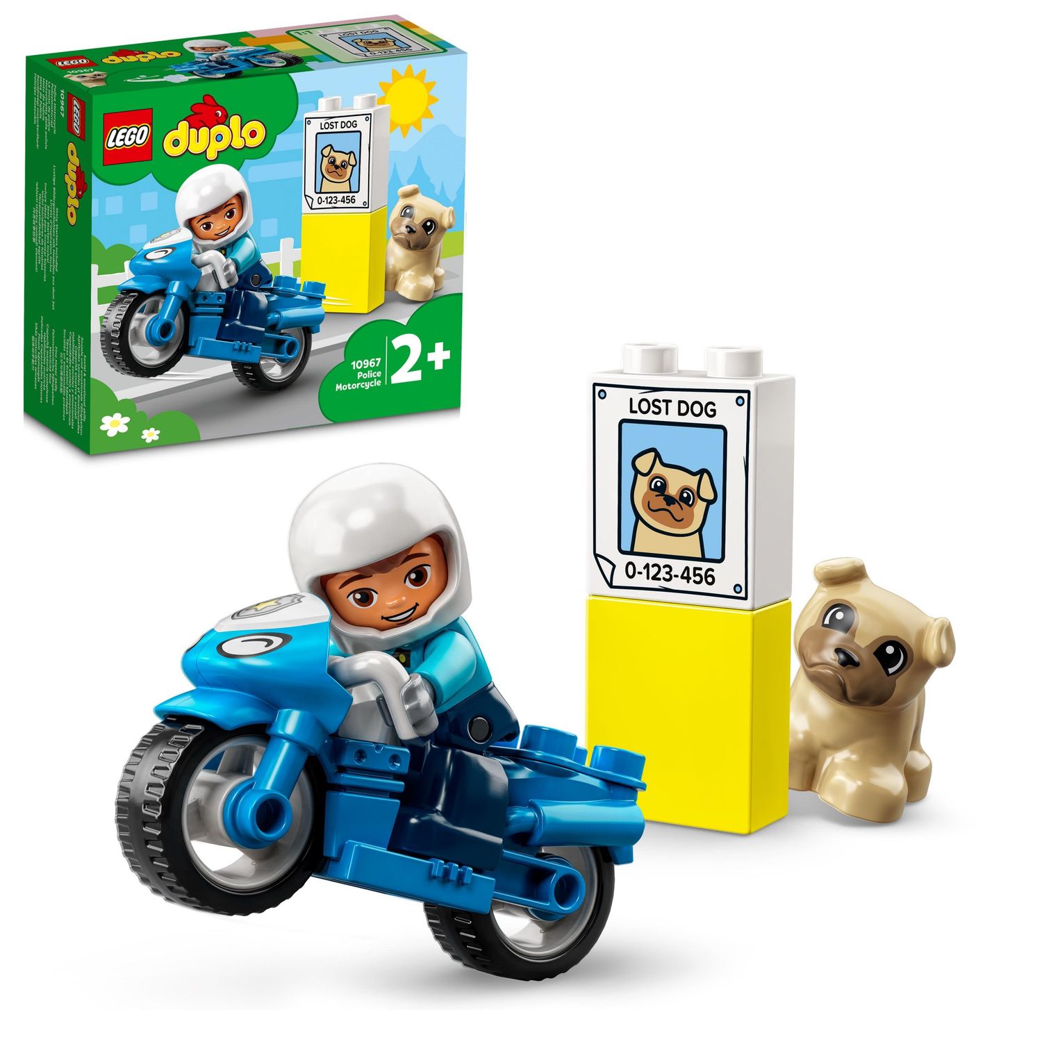 Lego duplo 10967 motocicletta della polizia, moto giocattolo per bambini di 2+ anni, giochi creativi ed educativi - LEGO DUPLO, Lego