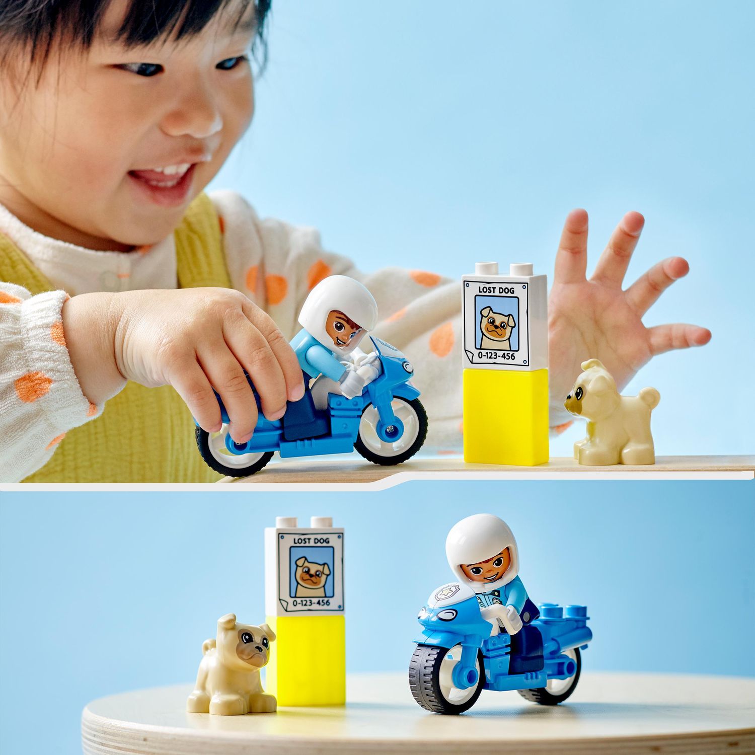 Lego duplo 10967 motocicletta della polizia, moto giocattolo per bambini di 2+ anni, giochi creativi ed educativi - LEGO DUPLO, Lego