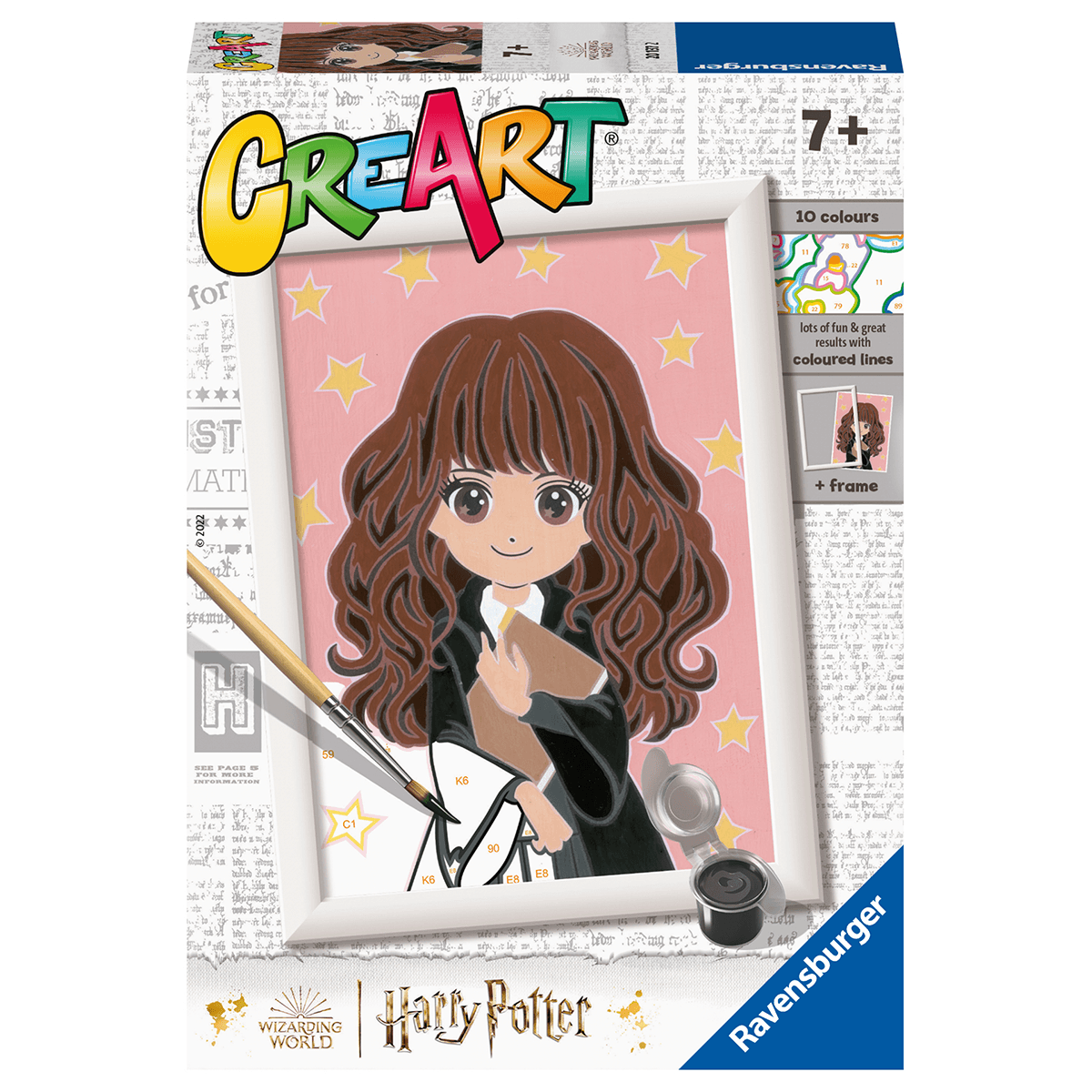 Ravensburger creart per bambini, kit per dipingere con i numeri, 7+, serie e licensed, harry potter: hermione - CREART, Harry Potter, RAVENSBURGER