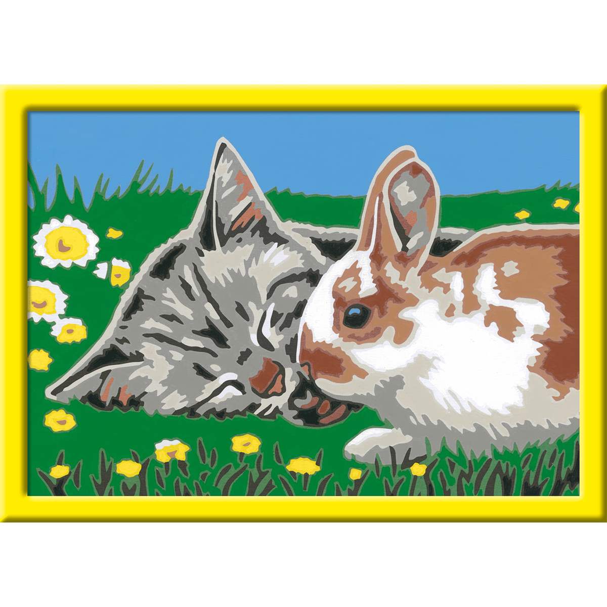 Ravensburger creart per bambini, kit per dipingere con i numeri, 7+, serie e, riposino sul prato - CREART, RAVENSBURGER