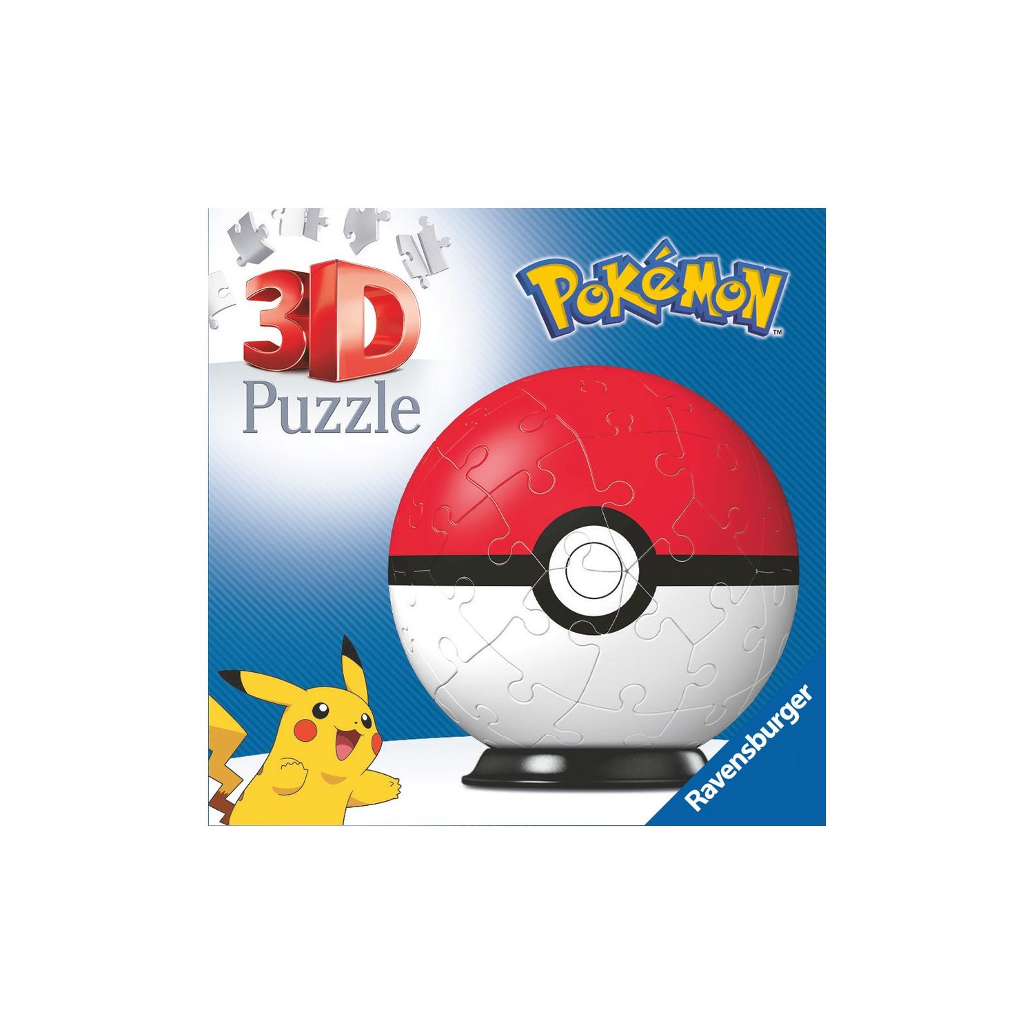 Ravensburger - 3d puzzle pokémon pokéball classica rossa, 54 pezzi, 6+ anni - POKEMON, RAVENSBURGER 3D PUZZLE