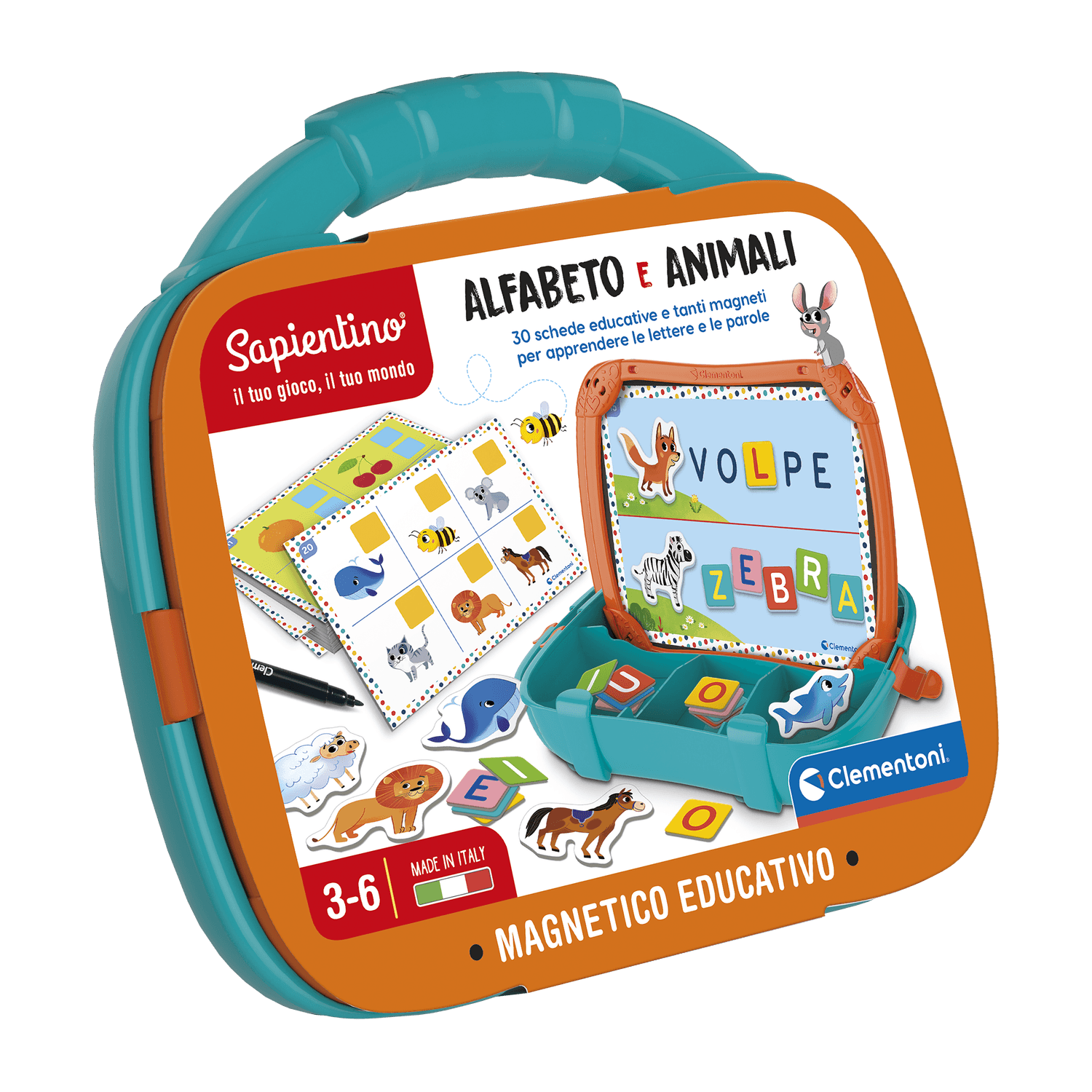 Valigetta magnetica alfabeto e animali - SAPIENTINO