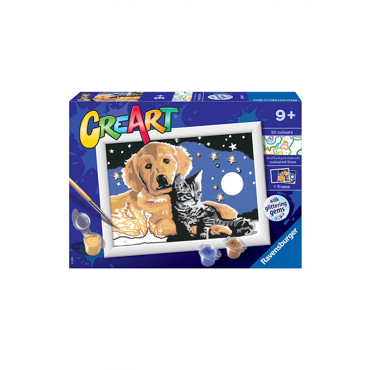 Ravensburger creart per bambini, kit per dipingere con i numeri, 9+, serie e, cielo stellato - CREART, RAVENSBURGER