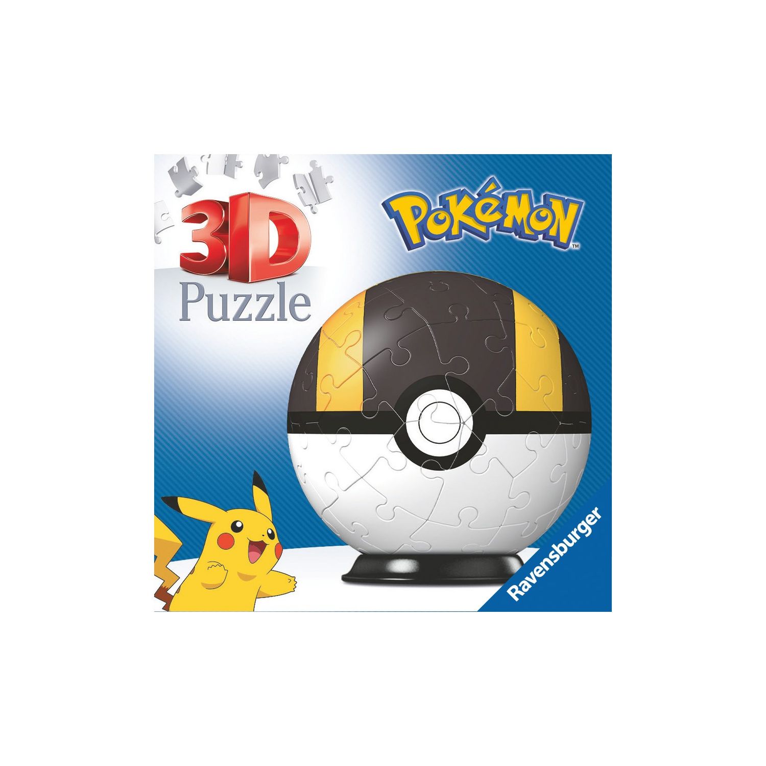 Ravensburger - 3d puzzle pokémon pokéball nera e gialla, 54 pezzi, 6+ anni - POKEMON, RAVENSBURGER, RAVENSBURGER 3D PUZZLE