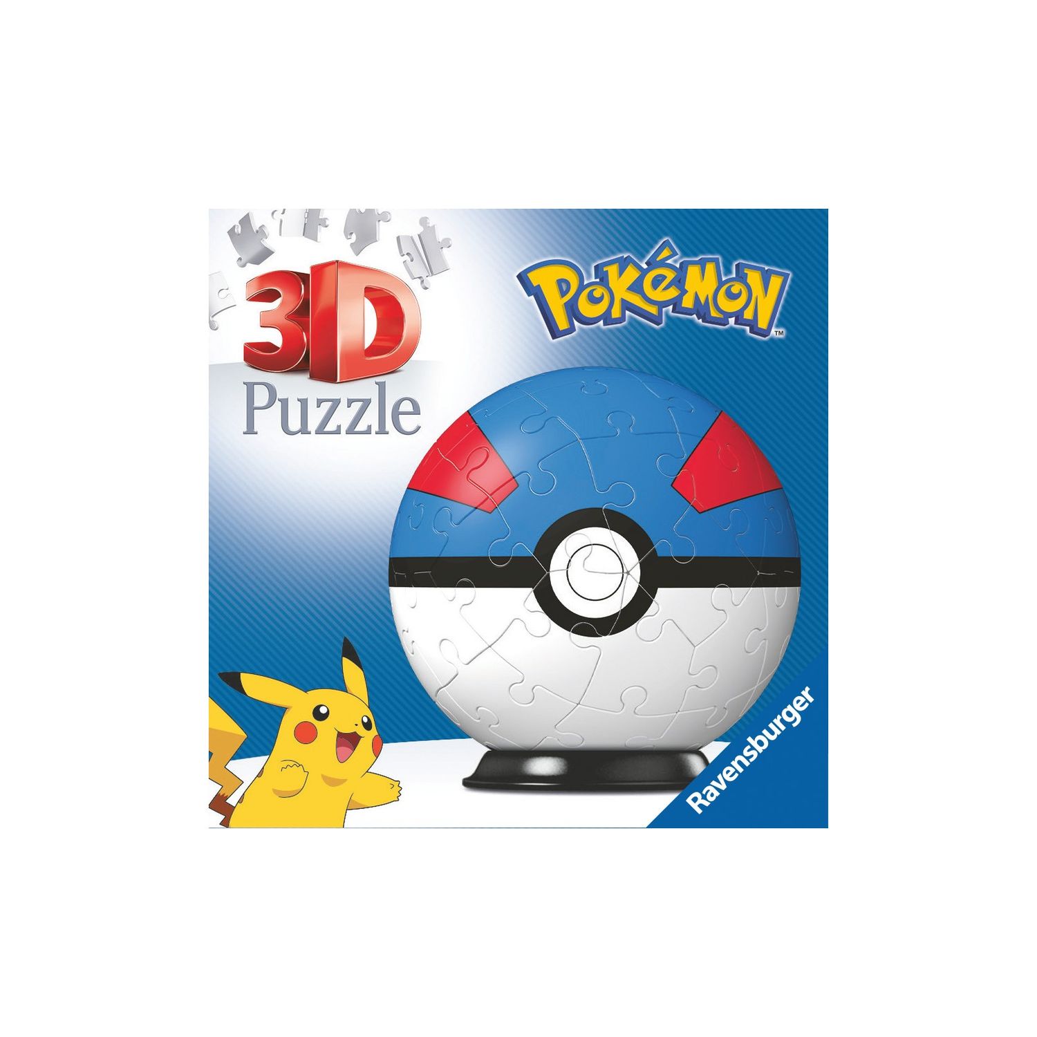Ravensburger - 3d puzzle pokémon pokéball blu e rossa, 54 pezzi, 6+ anni - POKEMON, RAVENSBURGER, RAVENSBURGER 3D PUZZLE