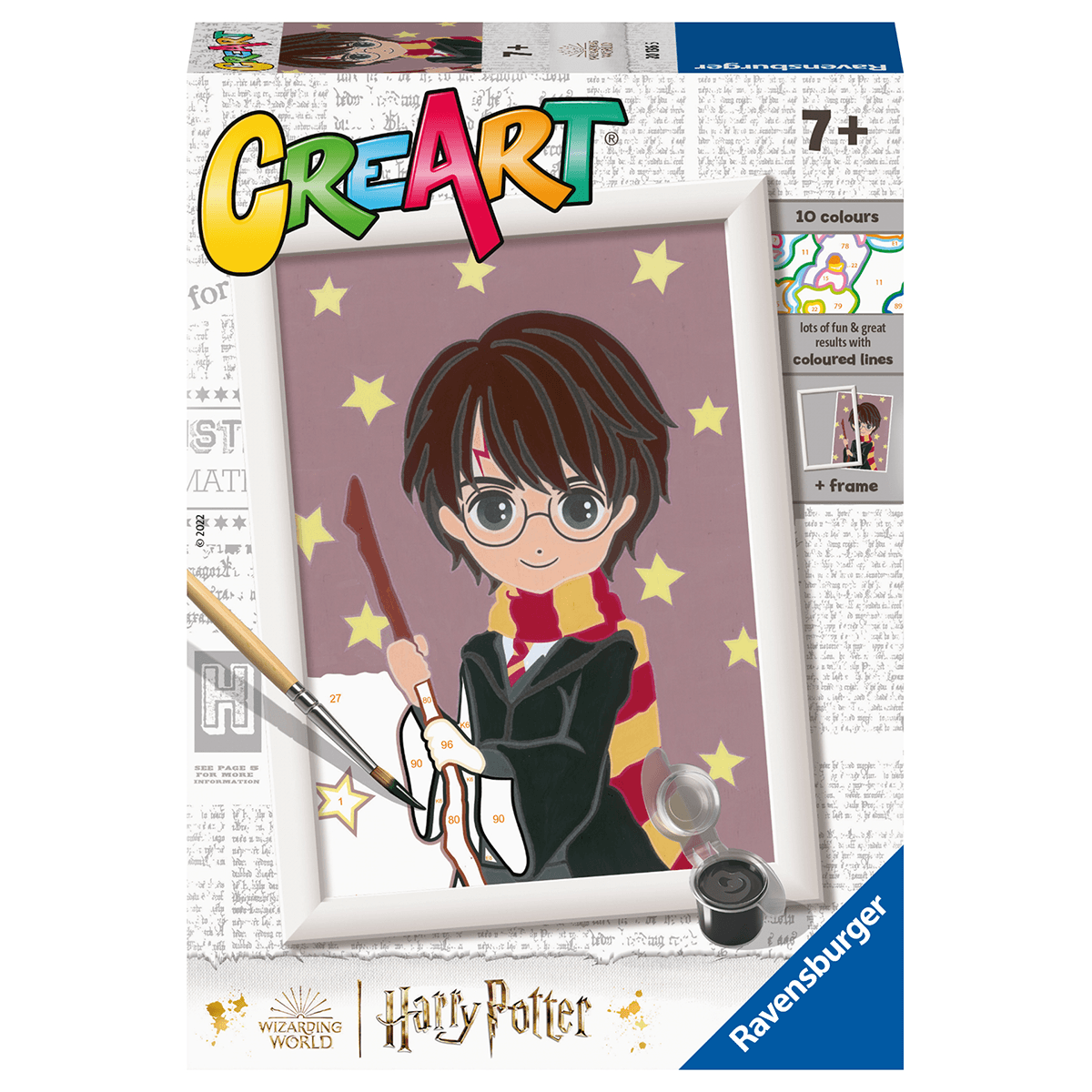 Ravensburger creart per bambini, kit per dipingere con i numeri, 7+, serie e licensed, harry potter - CREART, Harry Potter, RAVENSBURGER