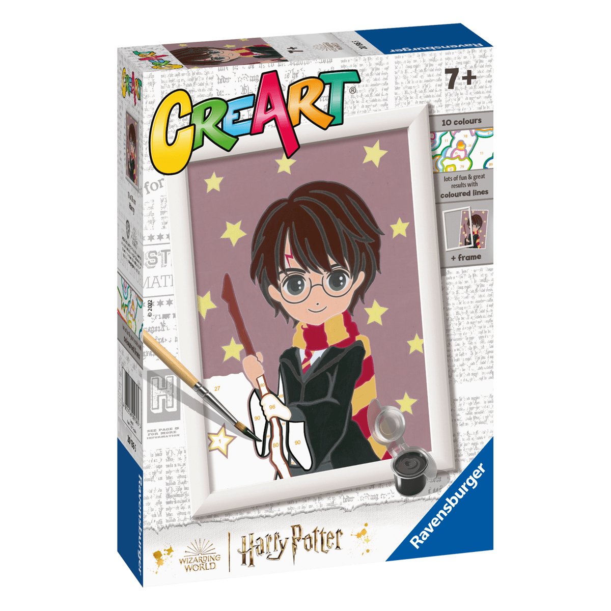 Ravensburger creart per bambini, kit per dipingere con i numeri, 7+, serie e licensed, harry potter - CREART, Harry Potter, RAVENSBURGER