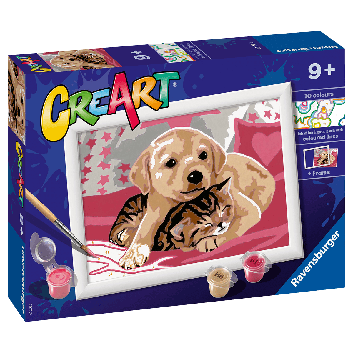 Ravensburger creart per bambini, kit per dipingere con i numeri, 9+, serie e, sulla coperta - CREART, RAVENSBURGER