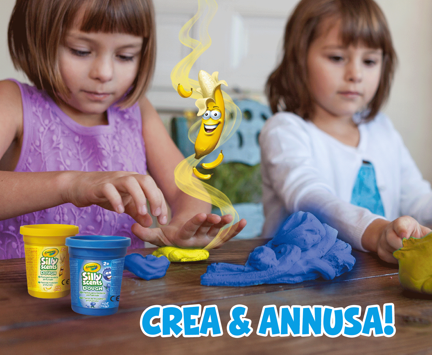 Silly scents dough
4 barattolini pasta da modellare profumata 113gr - CRAYOLA