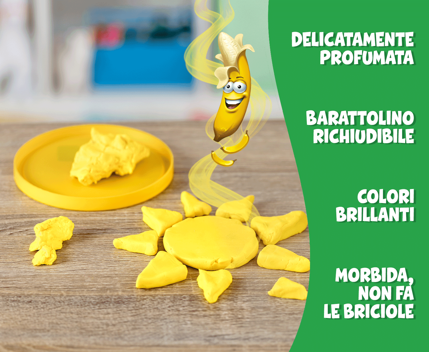 Silly scents dough
4 barattolini pasta da modellare profumata 113gr - CRAYOLA