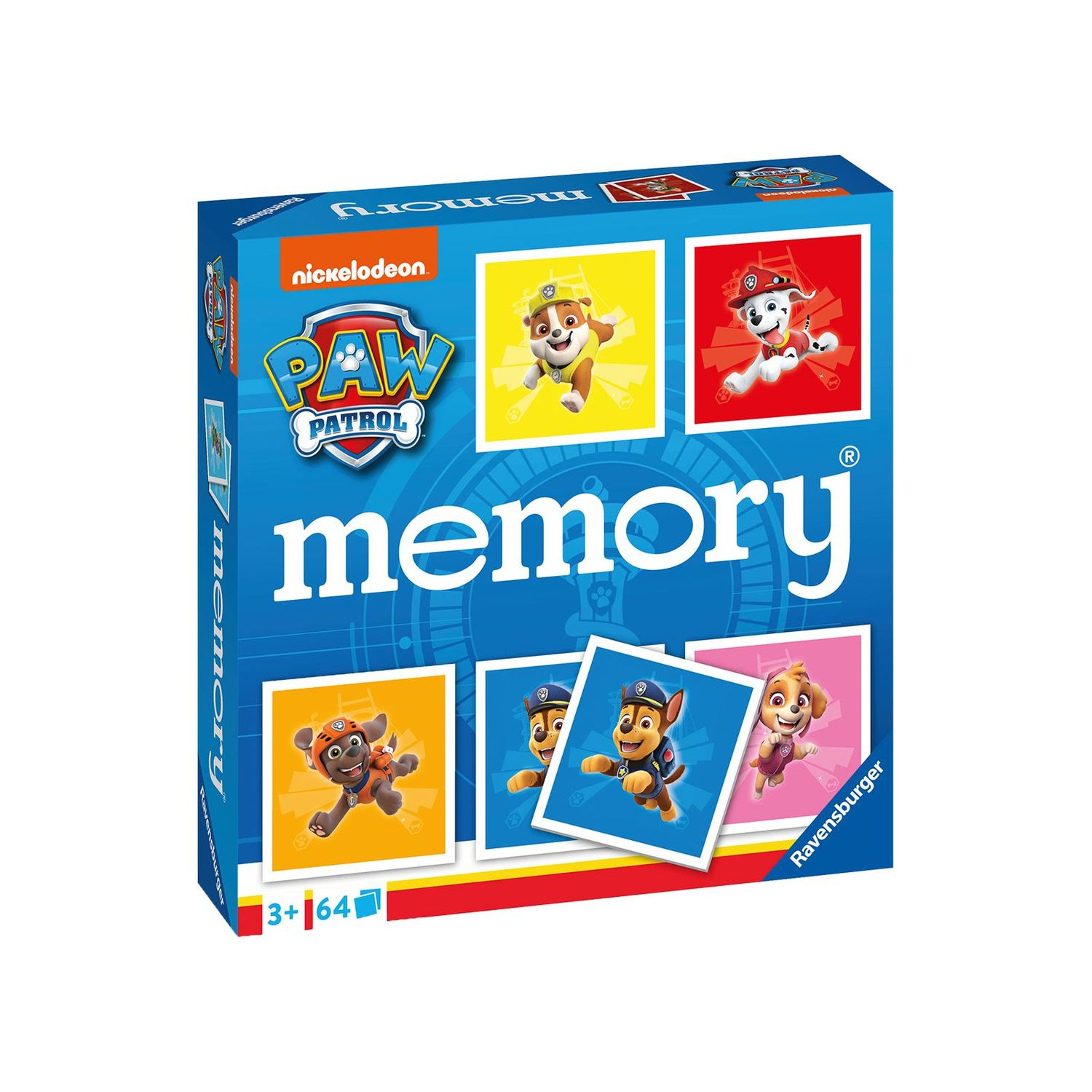 Ravensburger - memory versione paw patrol, 64 tessere, gioco da tavolo, 3+ anni - RAVENSBURGER, Paw Patrol