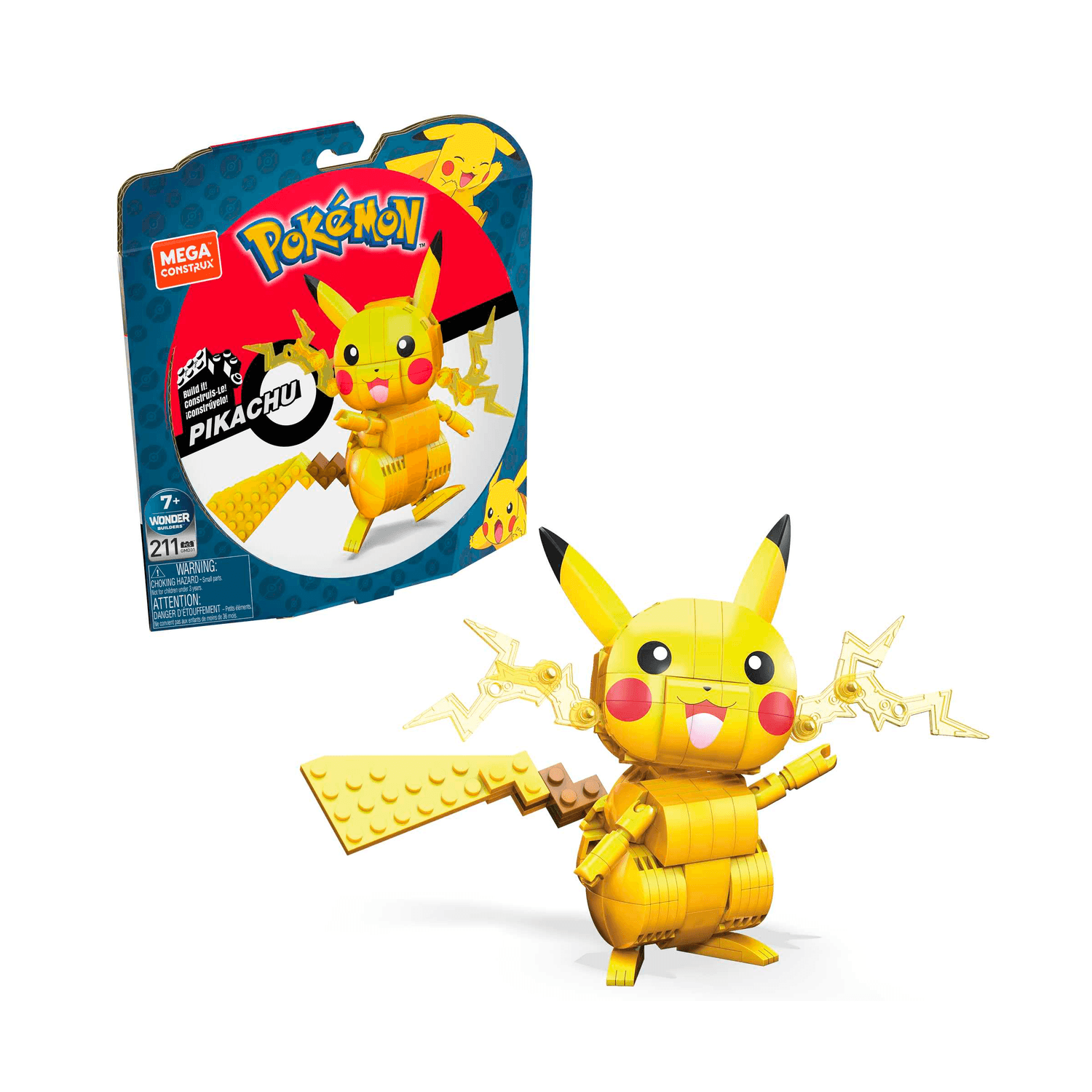 Mega construx - mega construx pokémon elettro da 10 cm con dettagli realistici , giocattolo per bambini 6+ anni, gmd31 - MEGA BLOKS, POKEMON