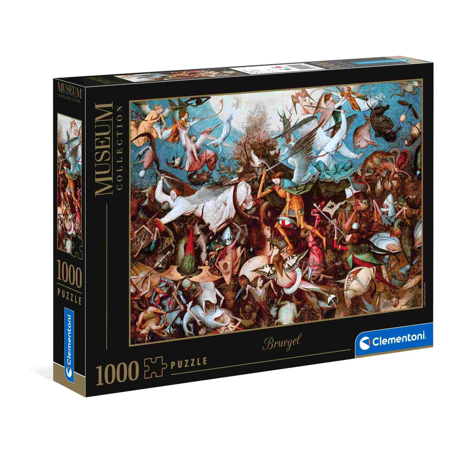 Museum collection puzzle - bruegel, fall of the rebel angels 1000 pezzi - CLEMENTONI