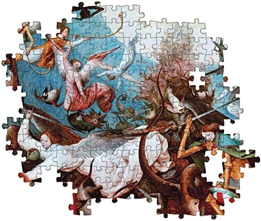 Museum collection puzzle - bruegel, fall of the rebel angels 1000 pezzi - CLEMENTONI