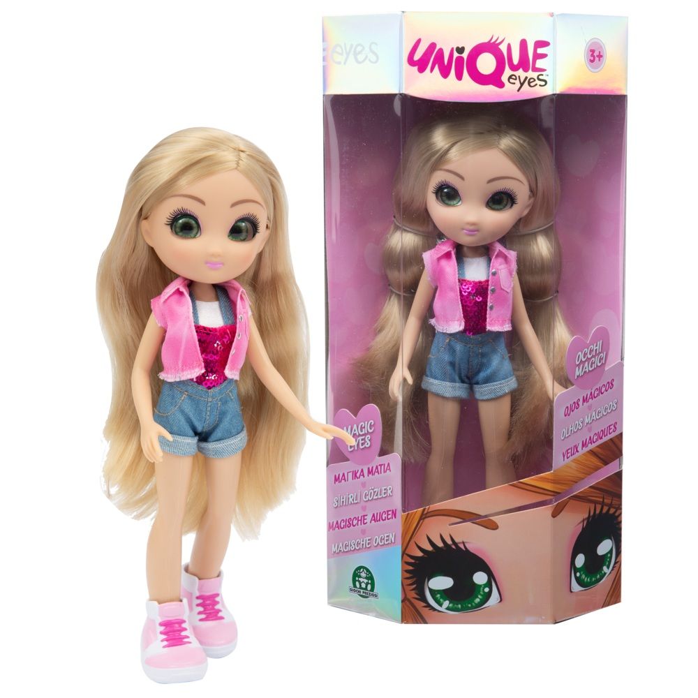 Unique eyes - bambola articolata 25 cm, con occhi grandi magici e profondi, segue il tuo sguardo, amy fashion doll - GIOCHI PREZIOSI, UNIQUE EYES