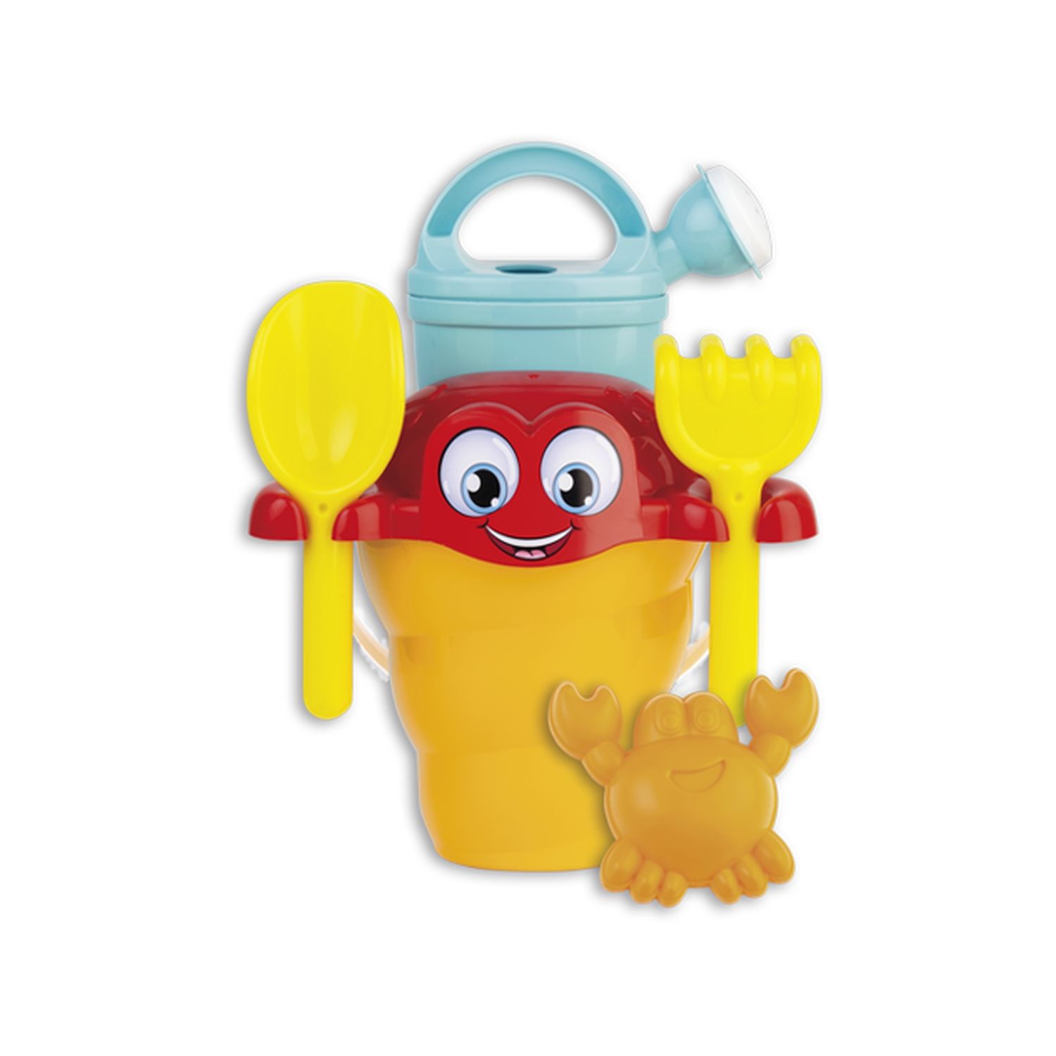 Set mare spiaggia con setaccio a forma granchio completo di accessori per giocare con la sabbia - 