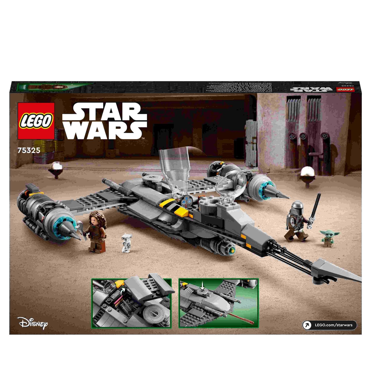 Lego star wars 75325 starfighter n-1 del mandaloriano, personaggi peli motto, droide bd e baby yoda, giocattolo costruibile - LEGO® Star Wars™, Lego, Star Wars