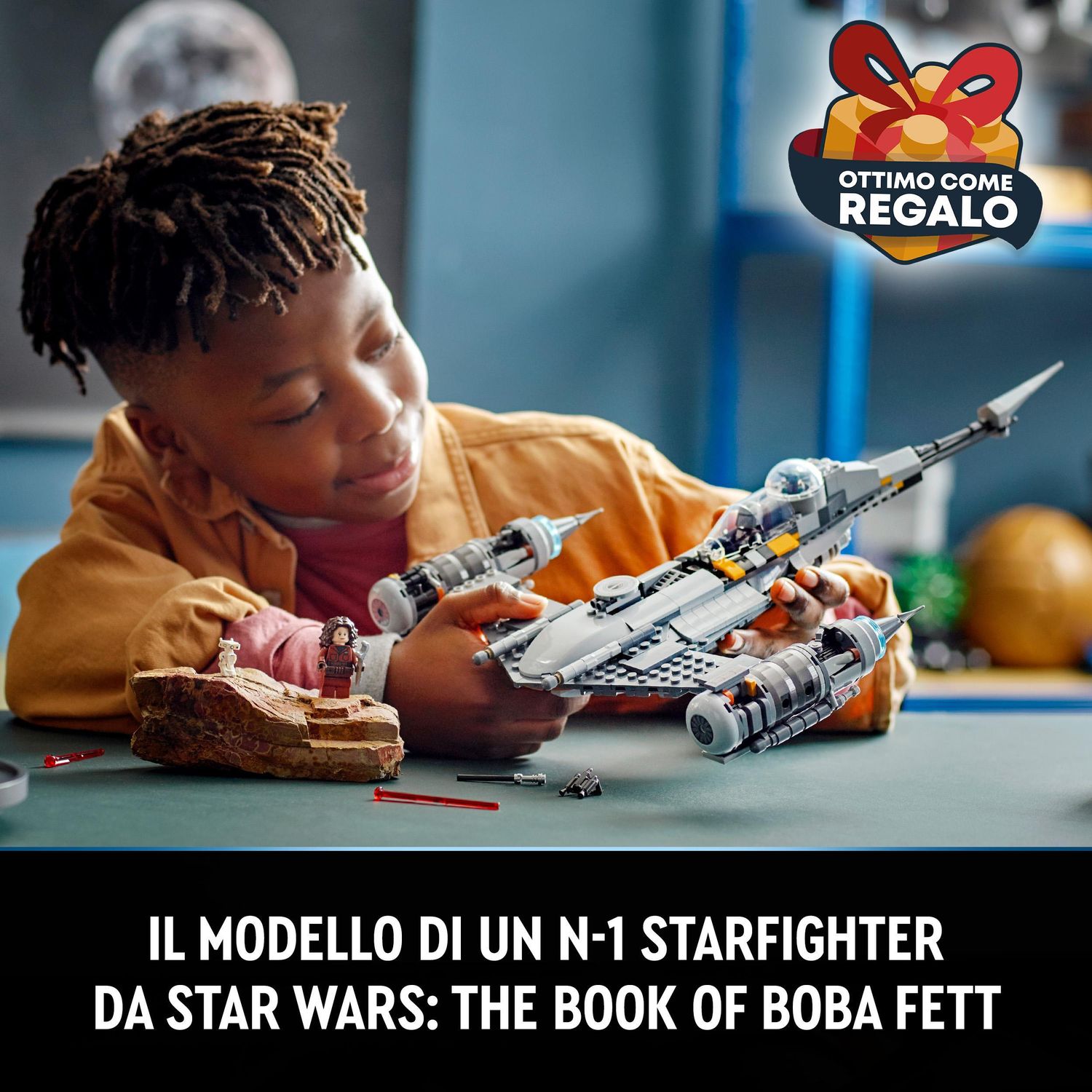 Lego star wars 75325 starfighter n-1 del mandaloriano, personaggi peli motto, droide bd e baby yoda, giocattolo costruibile - LEGO® Star Wars™, Lego, Star Wars