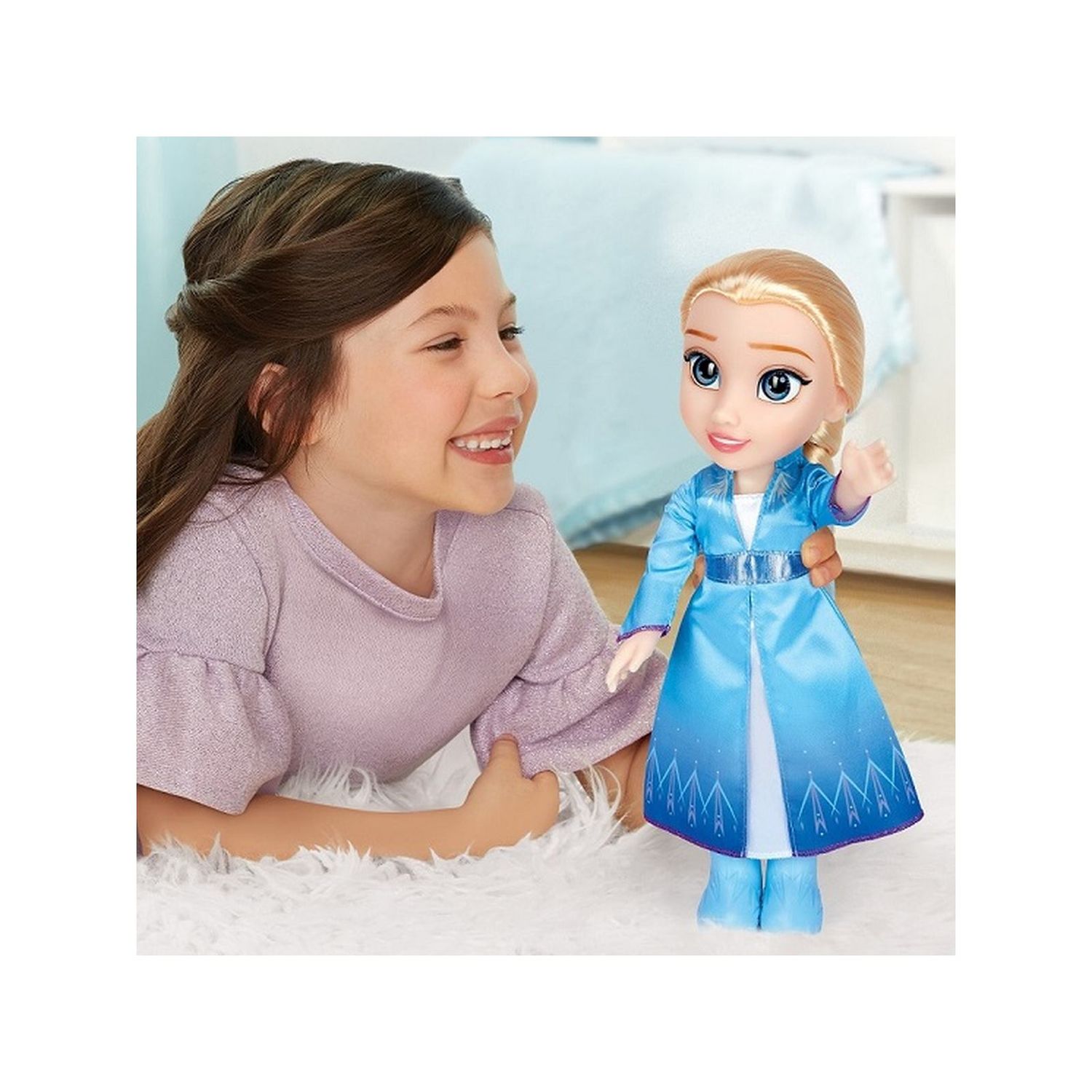 Frozen 2 bambola elsa adventure 38 cm. con abito e scarpette e occhi scintillanti - DISNEY PRINCESS, Disney, Frozen