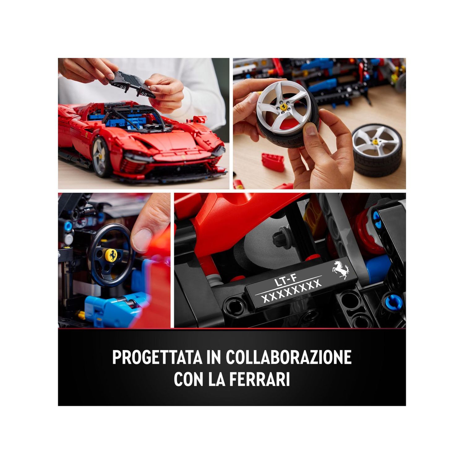 Lego technic 42143 ferrari daytona sp3, modellino auto da costruire supercar scala 1:8, set collezione adulti, idea regalo - LEGO TECHNIC, Lego