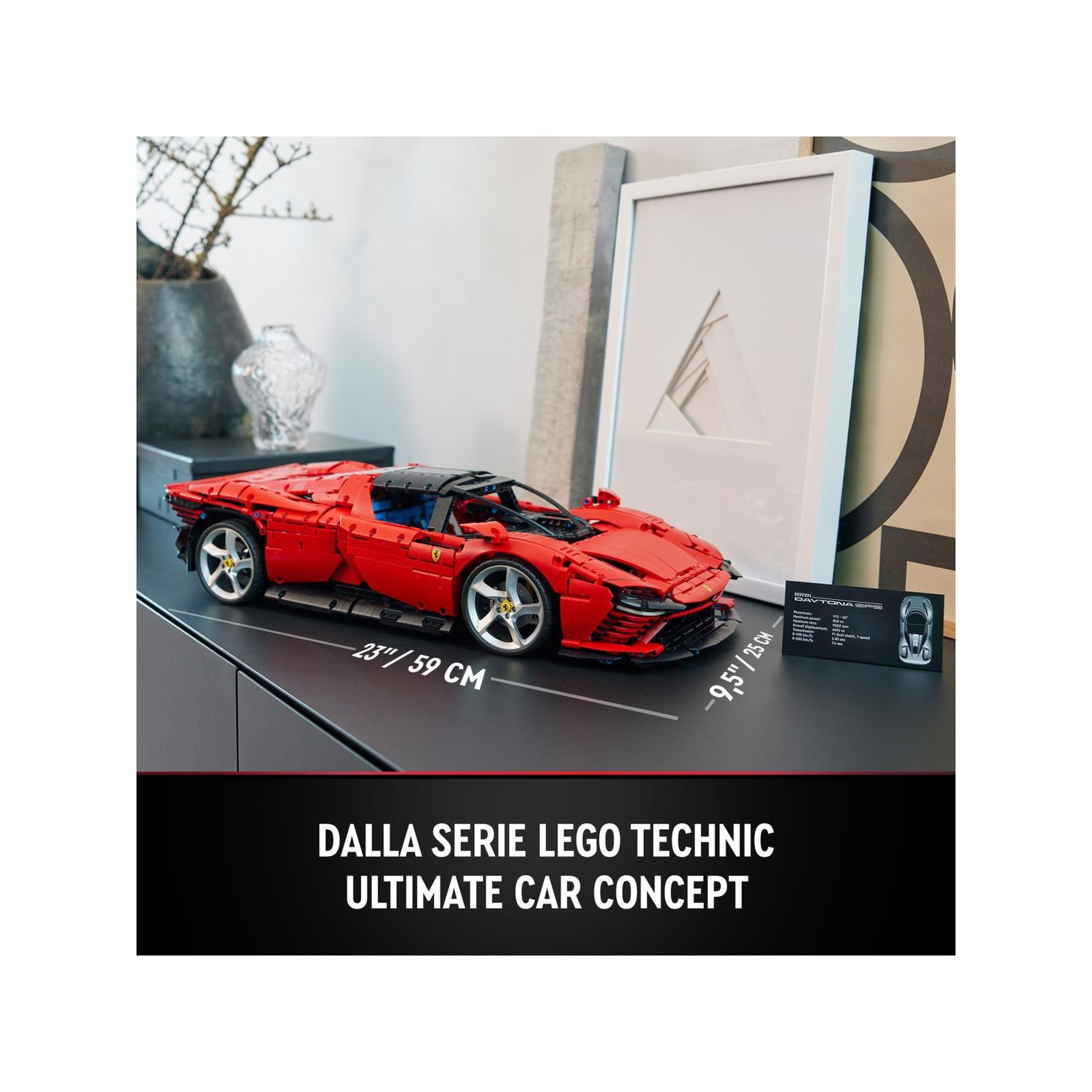 Lego technic 42143 ferrari daytona sp3, modellino auto da costruire supercar scala 1:8, set collezione adulti, idea regalo - LEGO TECHNIC, Lego