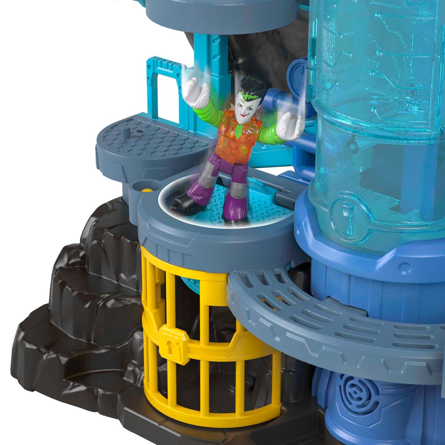 Imaginext dc super friends batcaverna bat-tech, playset di batman con luci e suoni; per bambini da 3 a 8 anni - IMAGINEXT