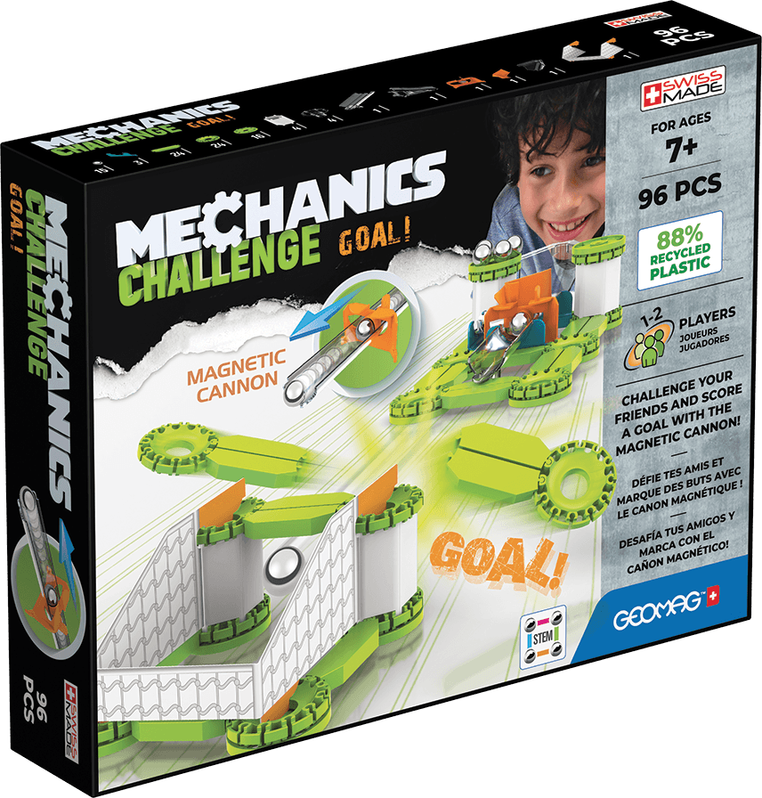 Geomag mechanics recycled challenge goal! 96 pieces - Geomag