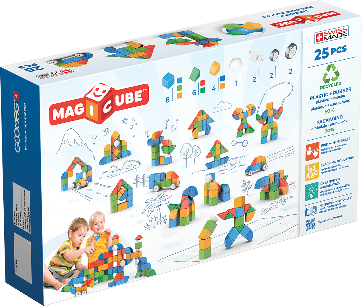 Geomag magicube shapes recycled little world 25 pcs - Geomag