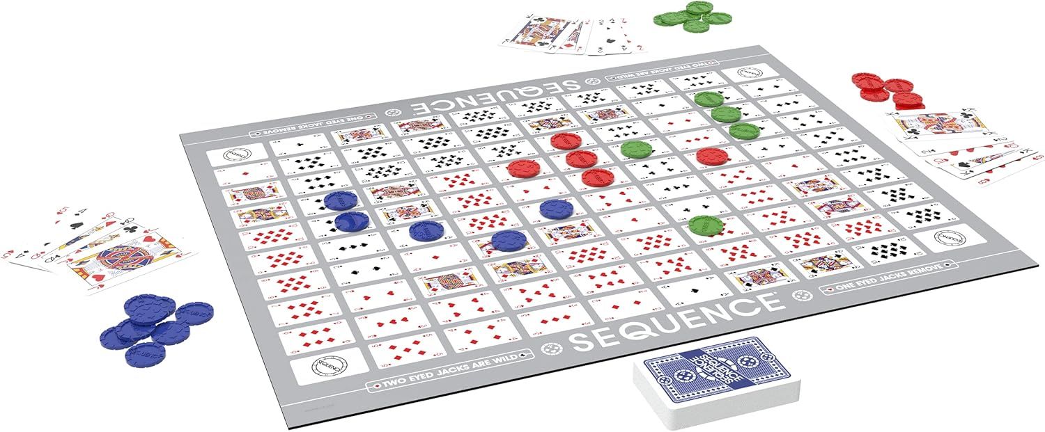 Sequence: il gioco da tavolo strategico per famiglie e amici, divertente e stimolante - 7+ anni - 2-12 giocatori - 